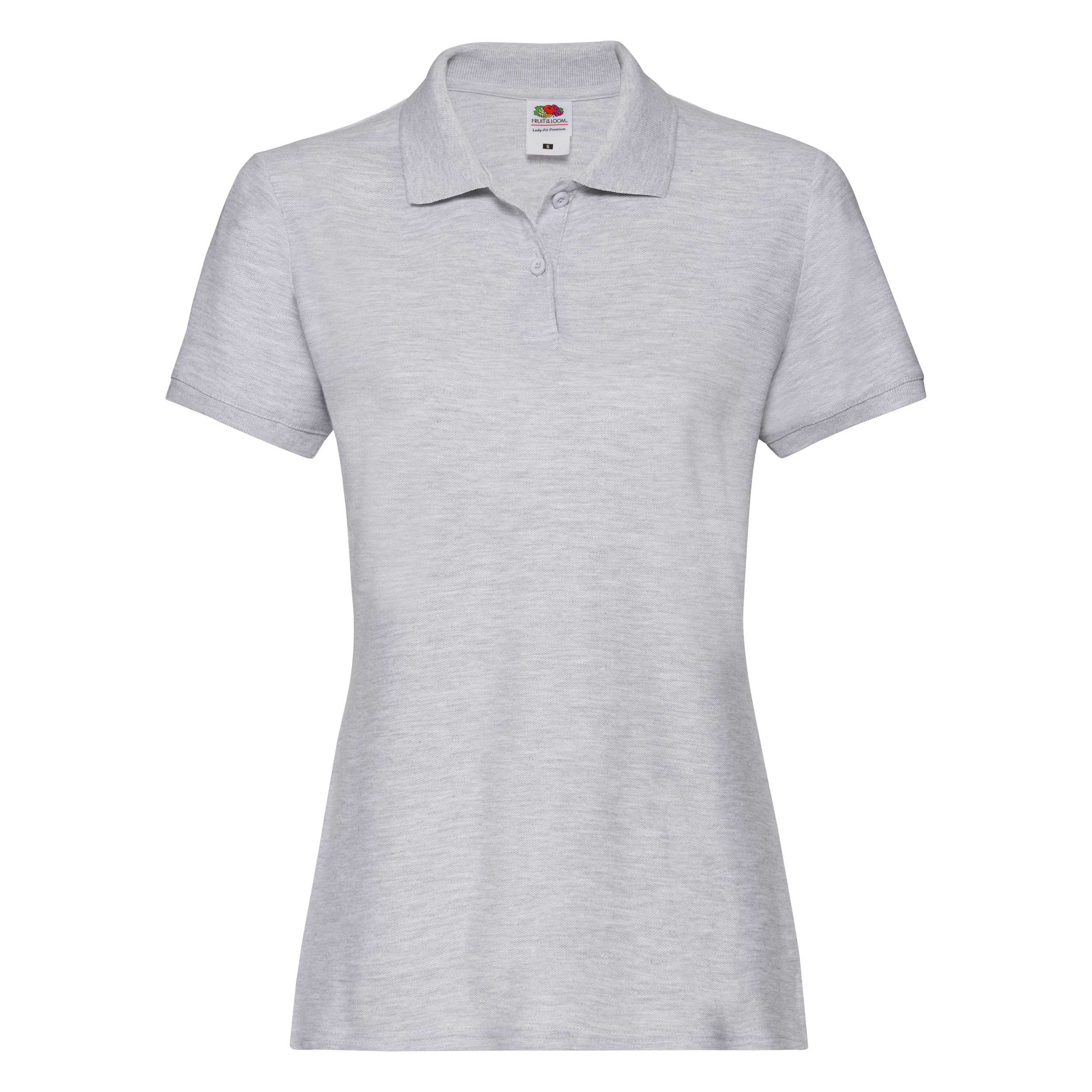 Polo premium mujer Heather Grey