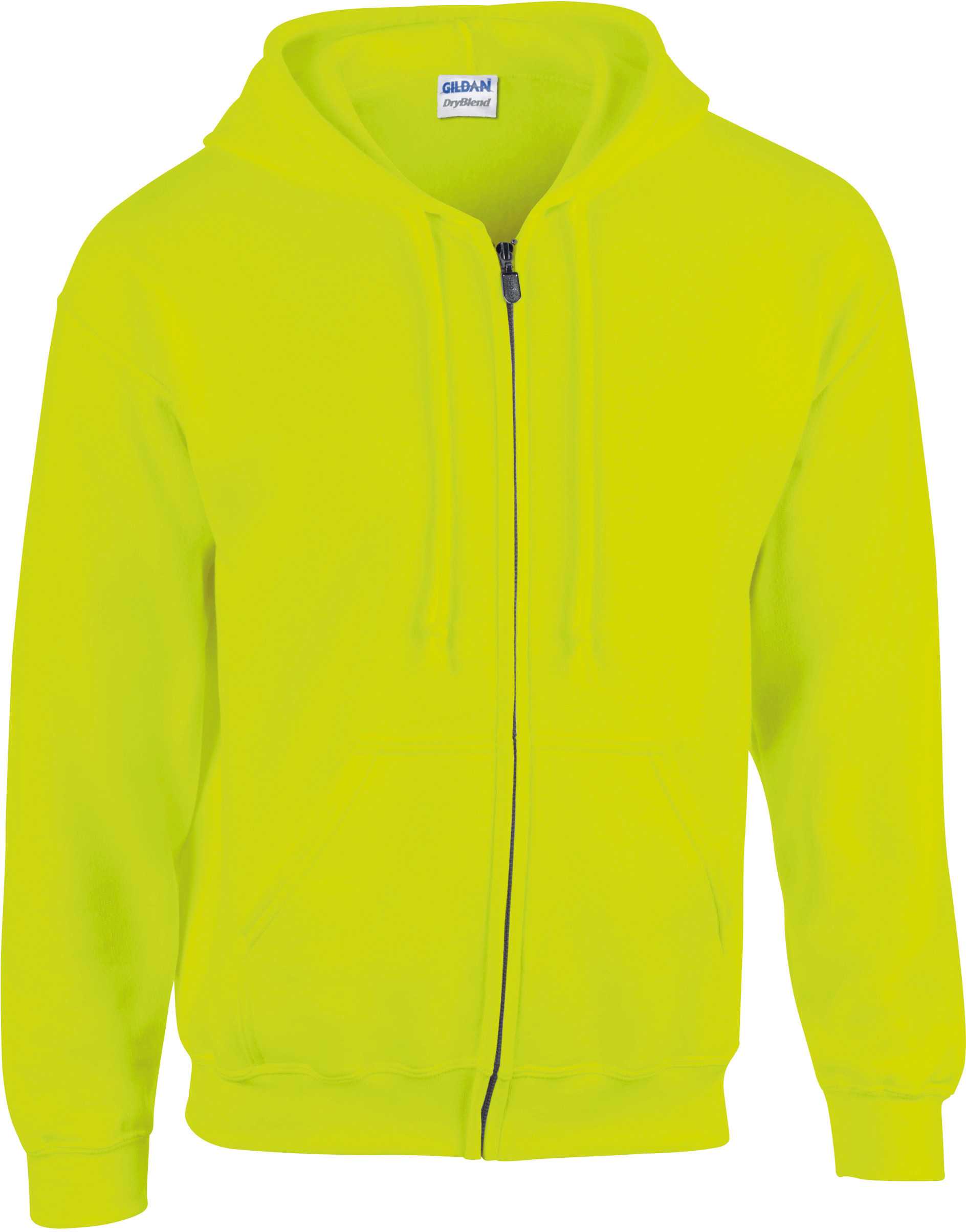 Sudadera Heavy Blend™ capucha y cremallera hombre Safety Yellow