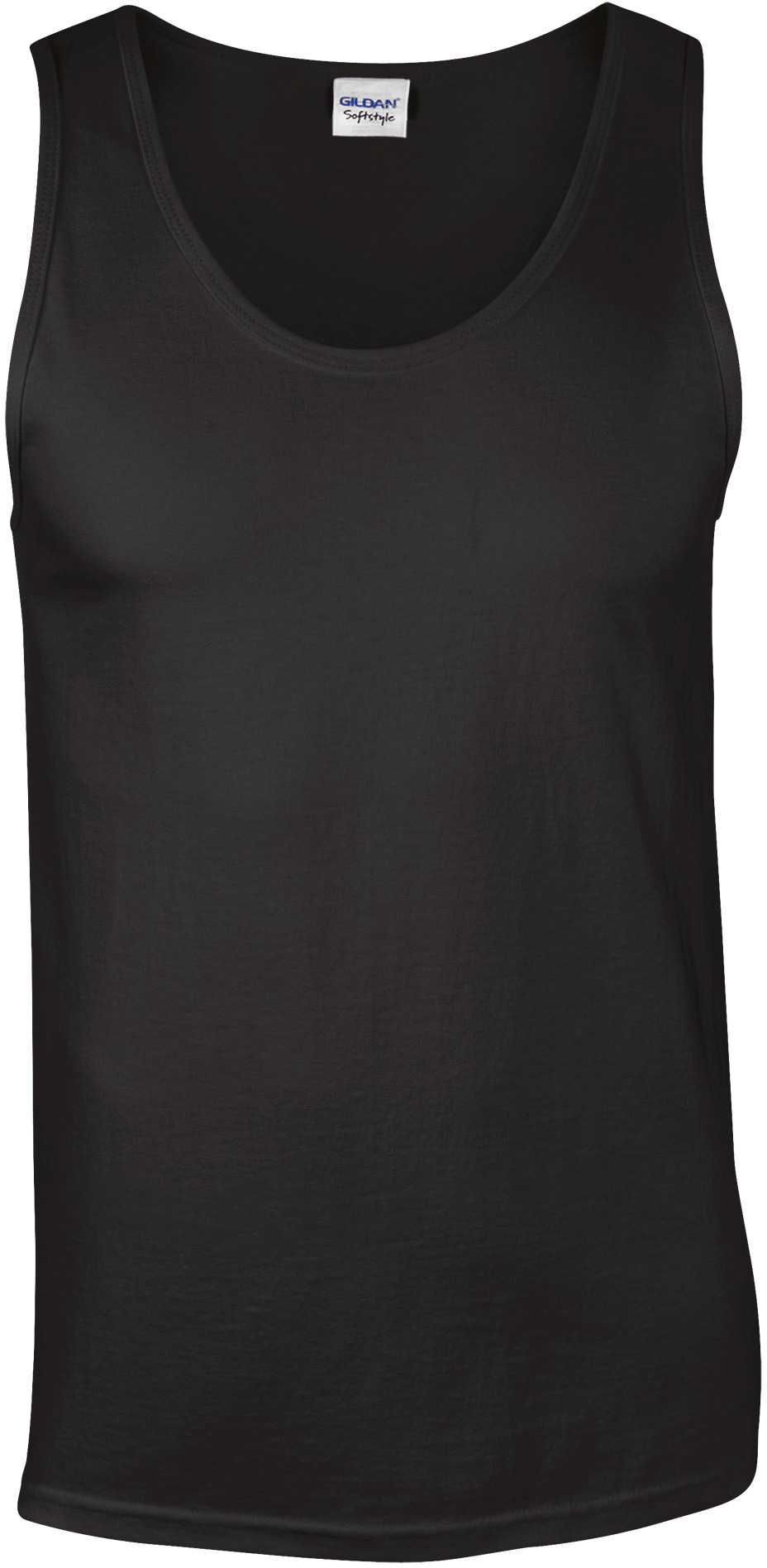 Camiseta Softstyle sin mangas hombre Black
