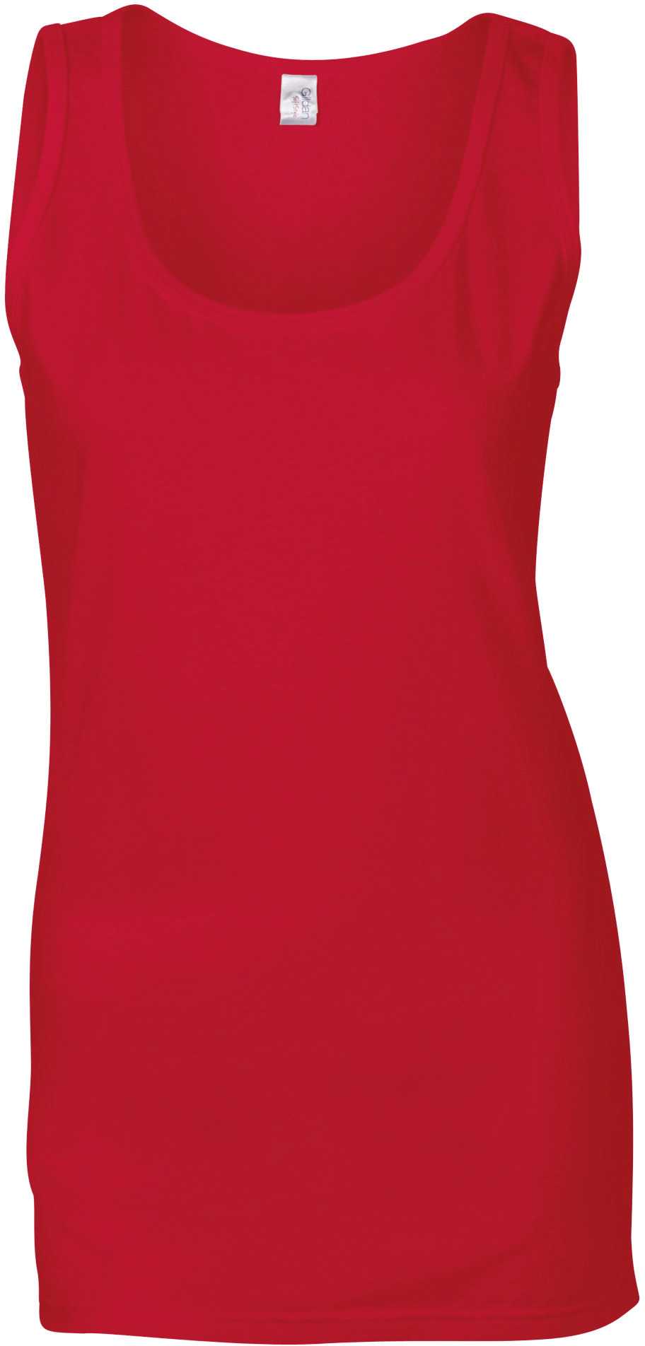 Camiseta Softstyle sin mangas mujer Cherry Red