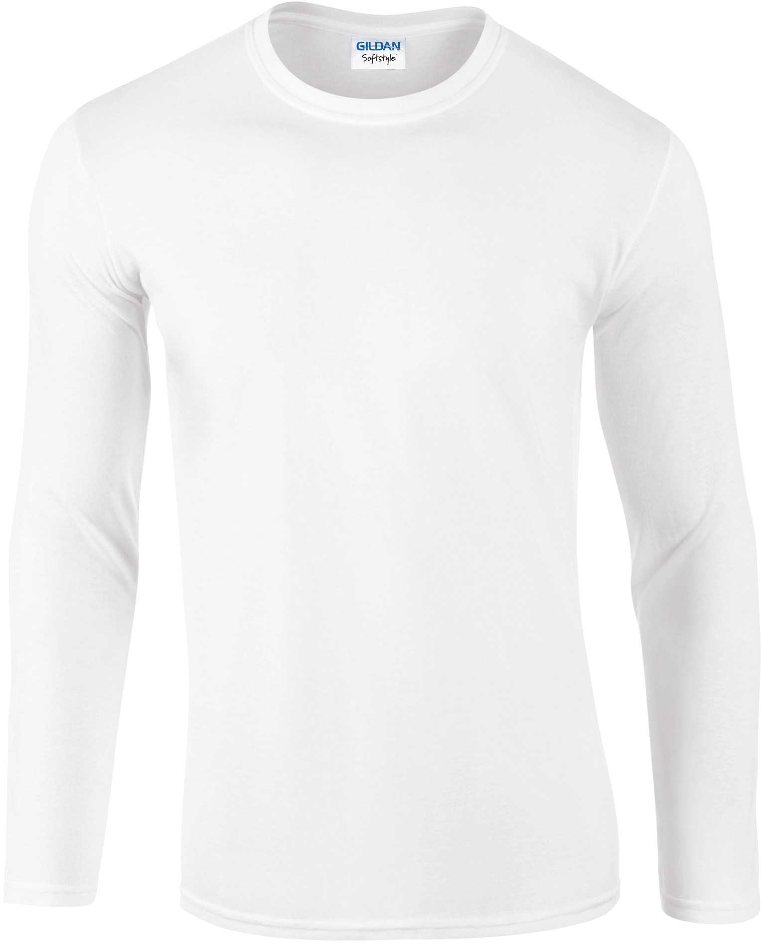 Camiseta Softstyle manga larga hombre White