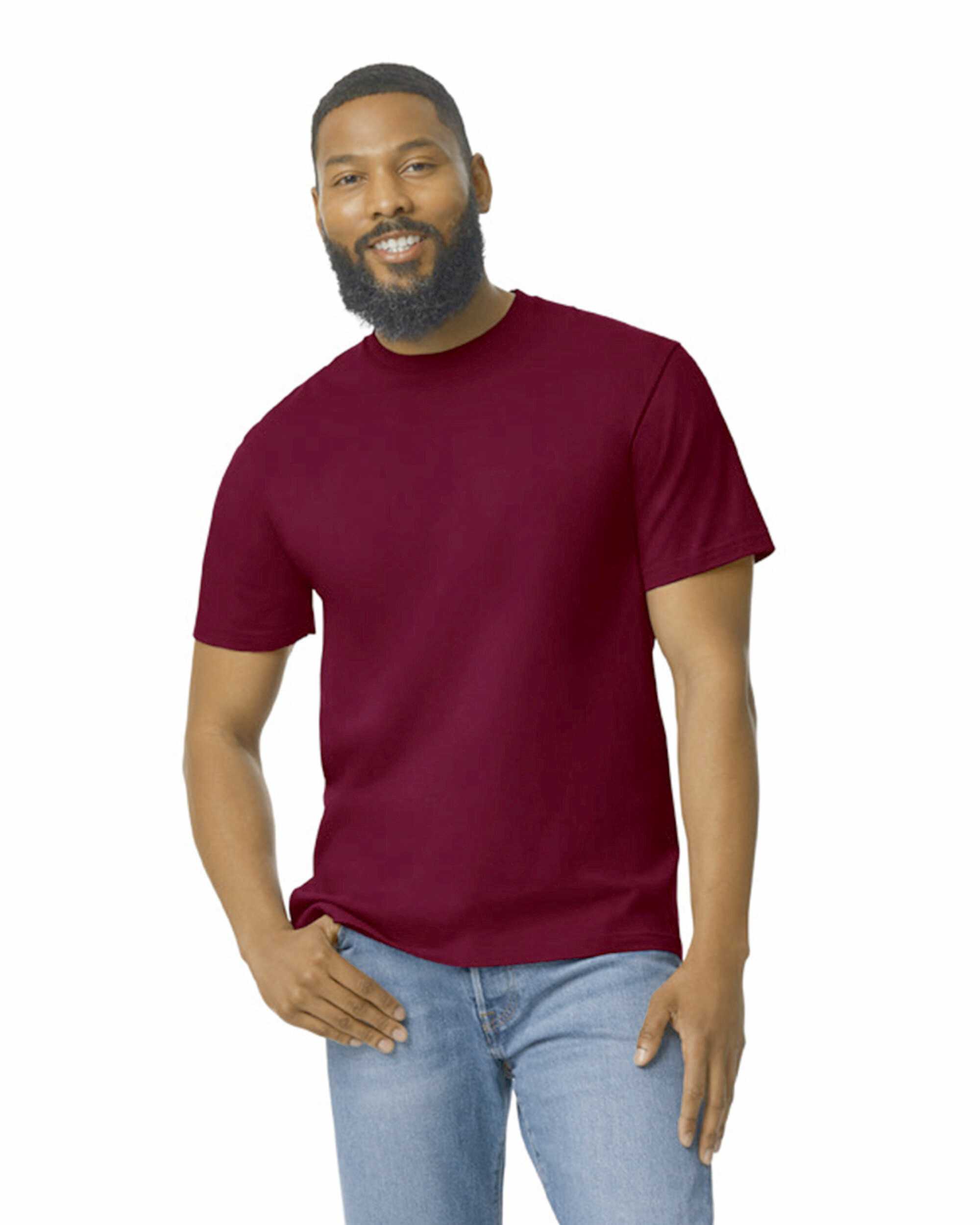 Camiseta softstyle midweight hombre Maroon