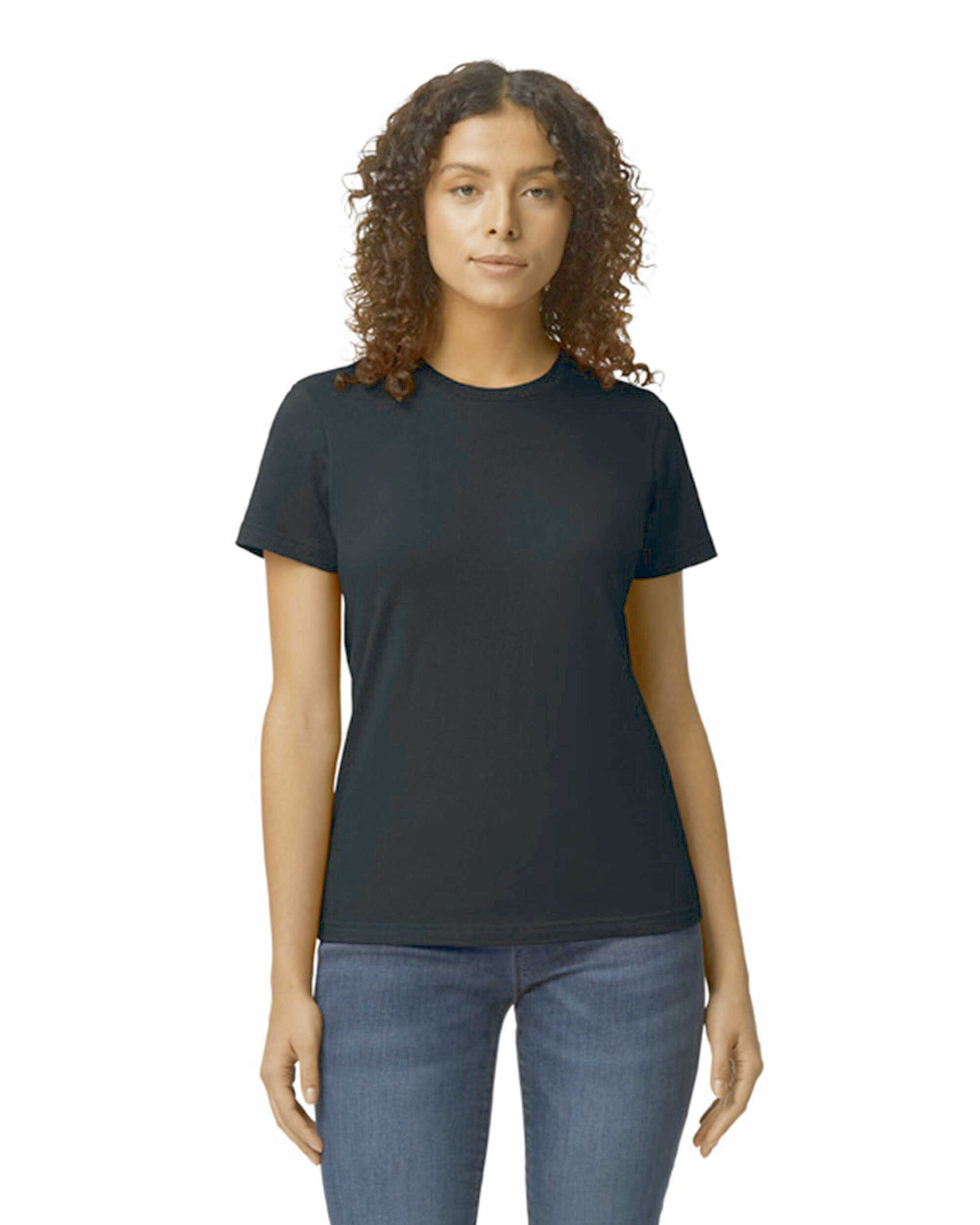 Camiseta softstyle midweight mujer Pitch Black