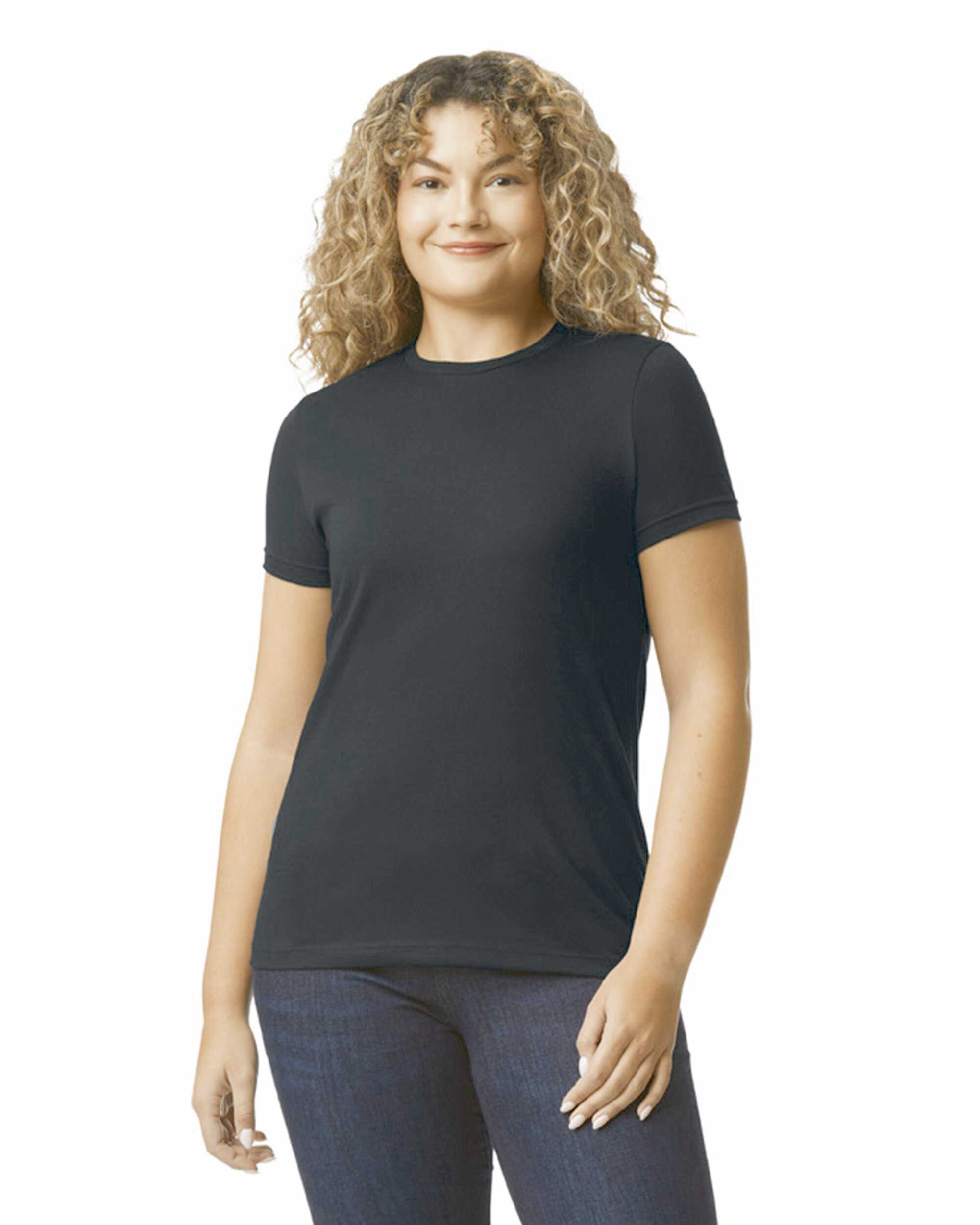 Camiseta softstyle CVC mujer Pitch Black