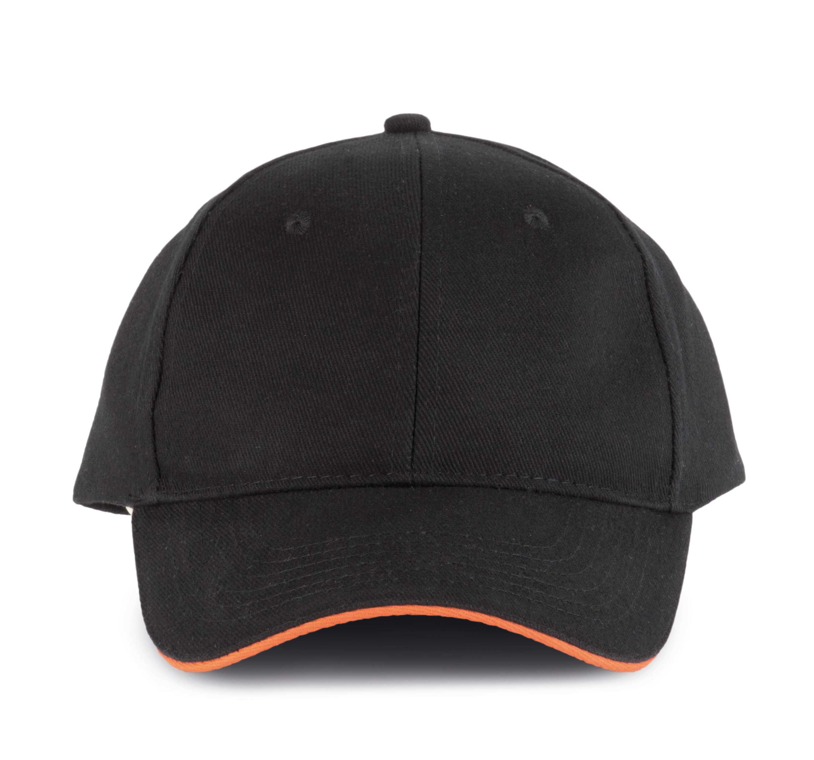 ORLANDO - Gorra 6 paneles Black / Orange