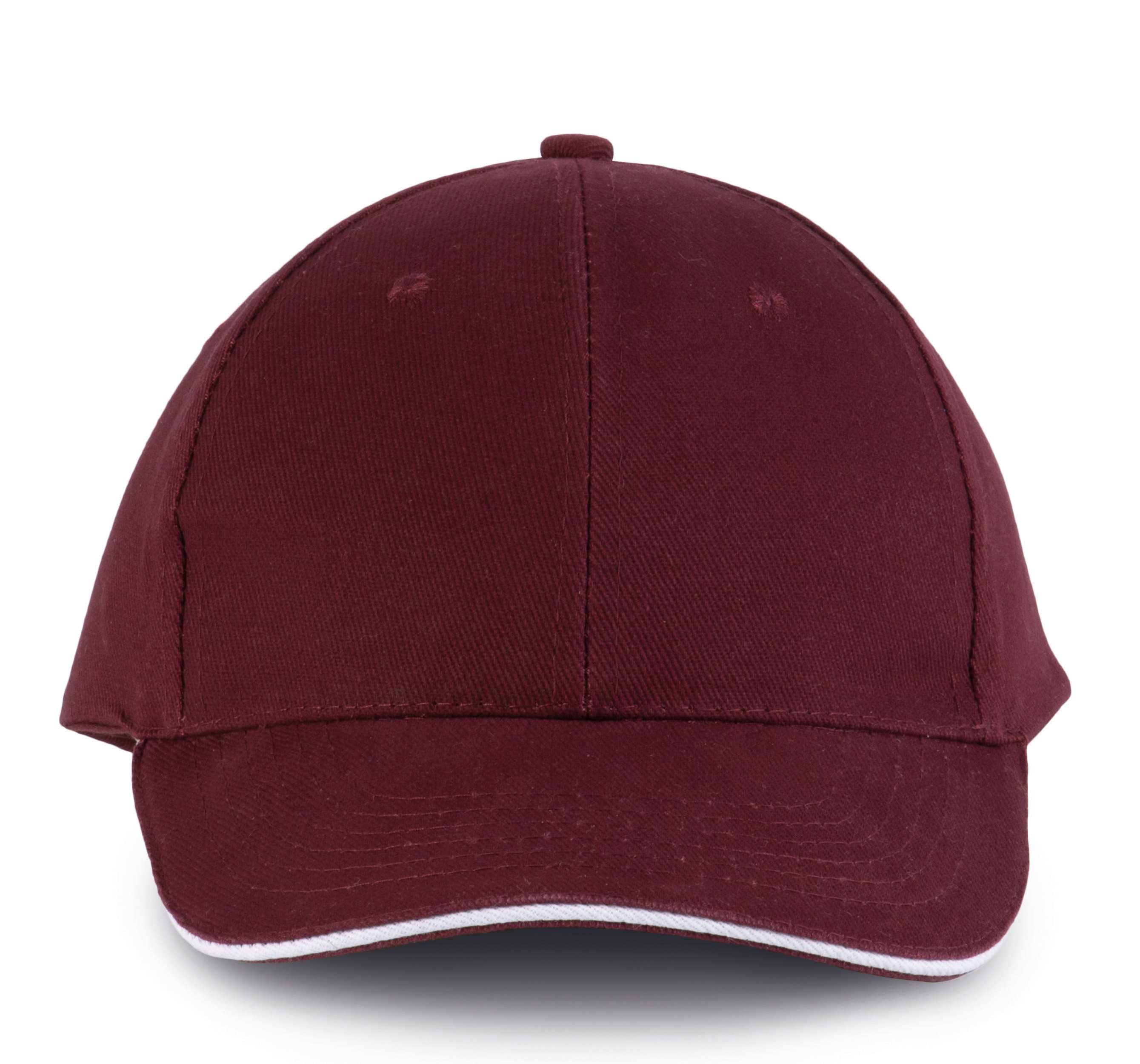 ORLANDO - Gorra 6 paneles Burgundy / White