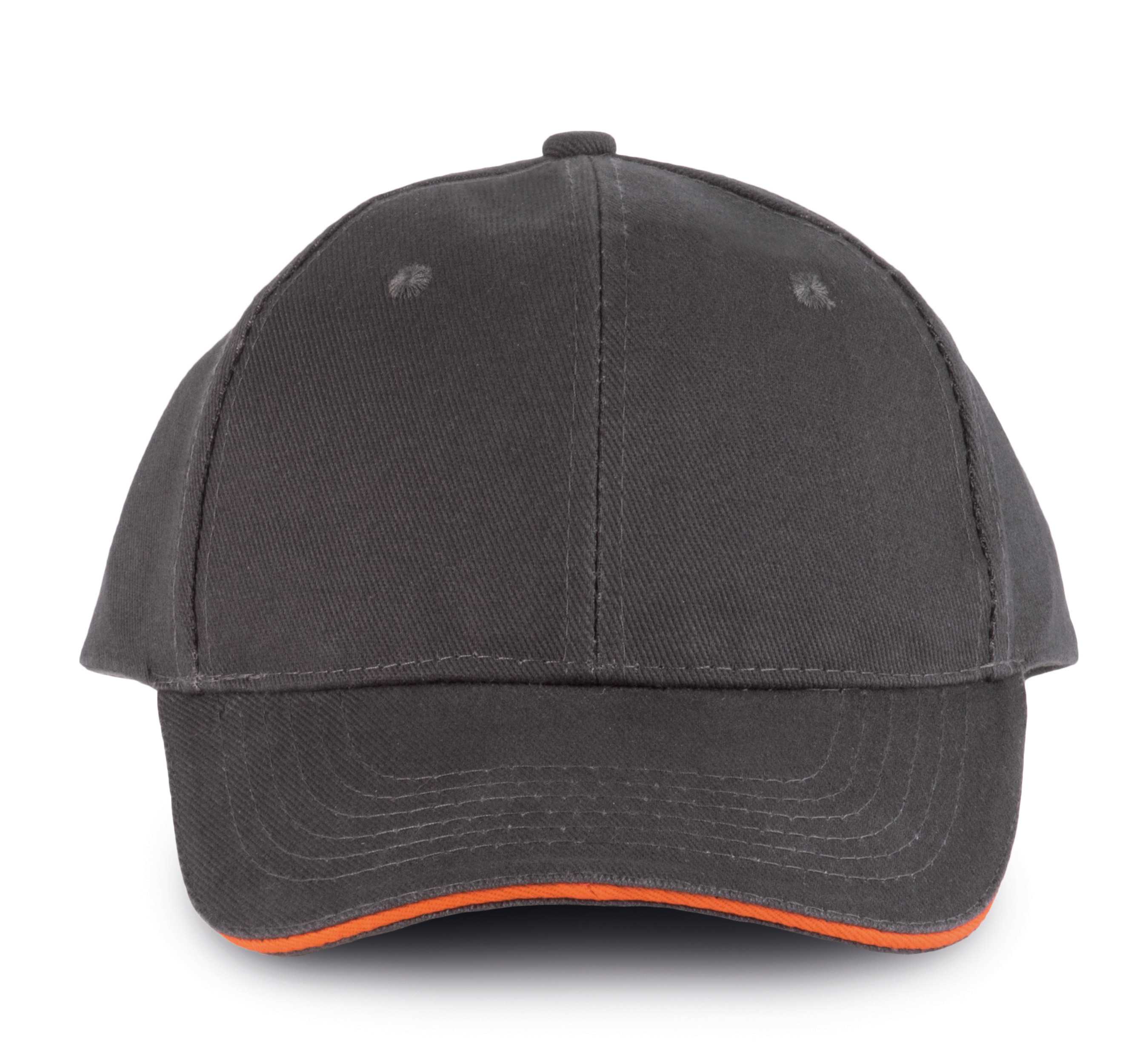 ORLANDO - Gorra 6 paneles Dark Grey / Orange