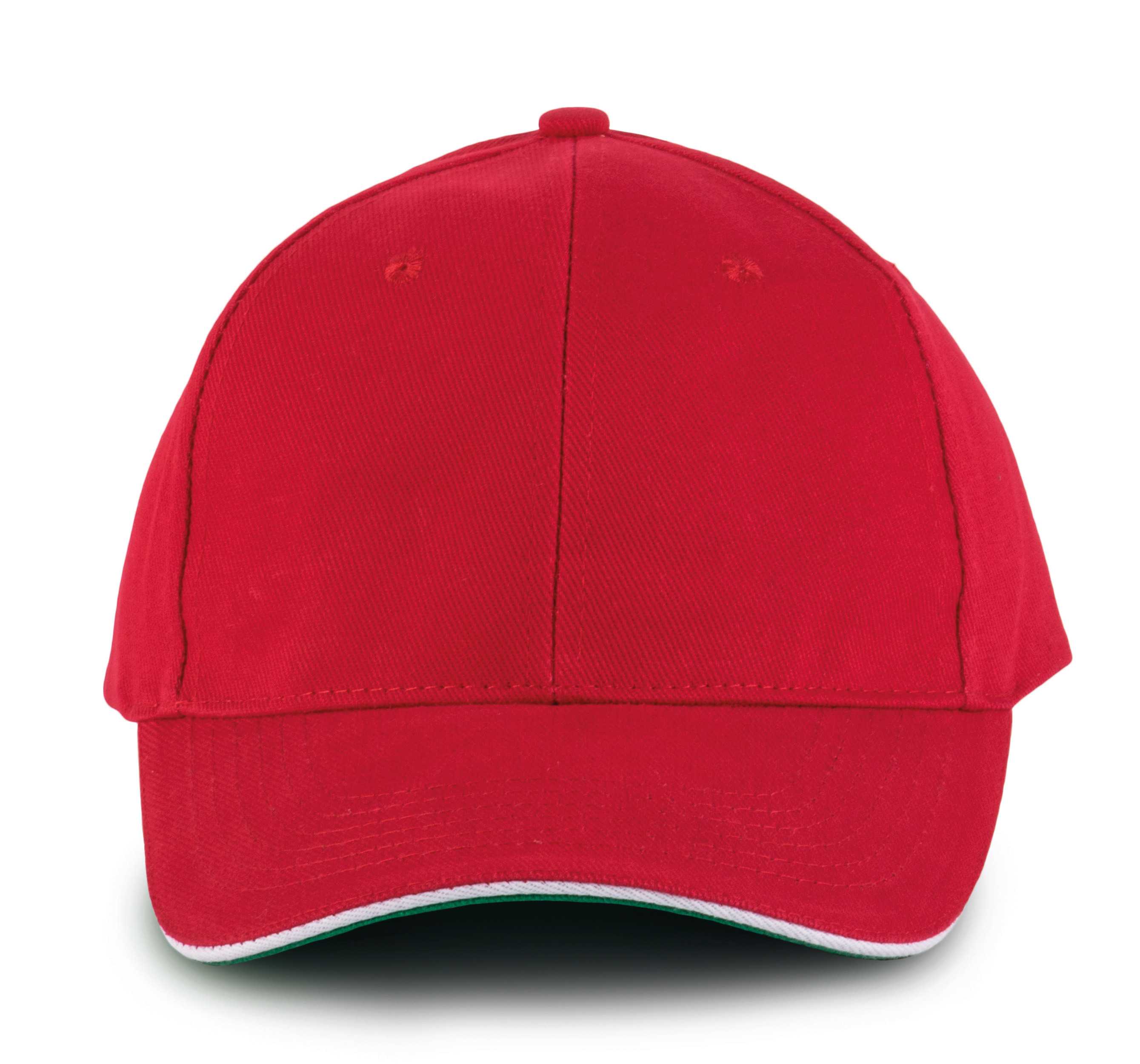 ORLANDO - Gorra 6 paneles Red / White / Green