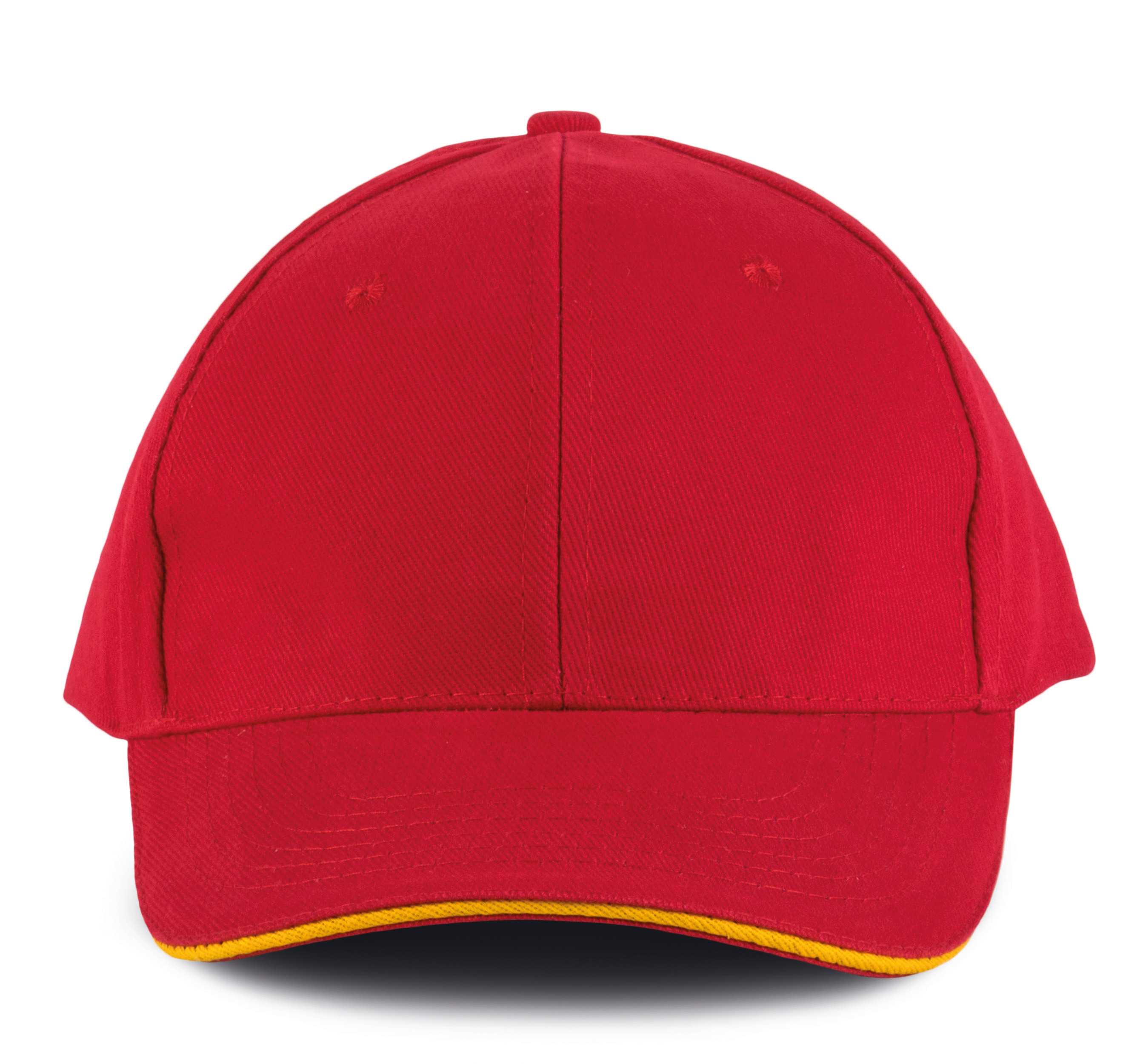 ORLANDO - Gorra 6 paneles Red / Yellow