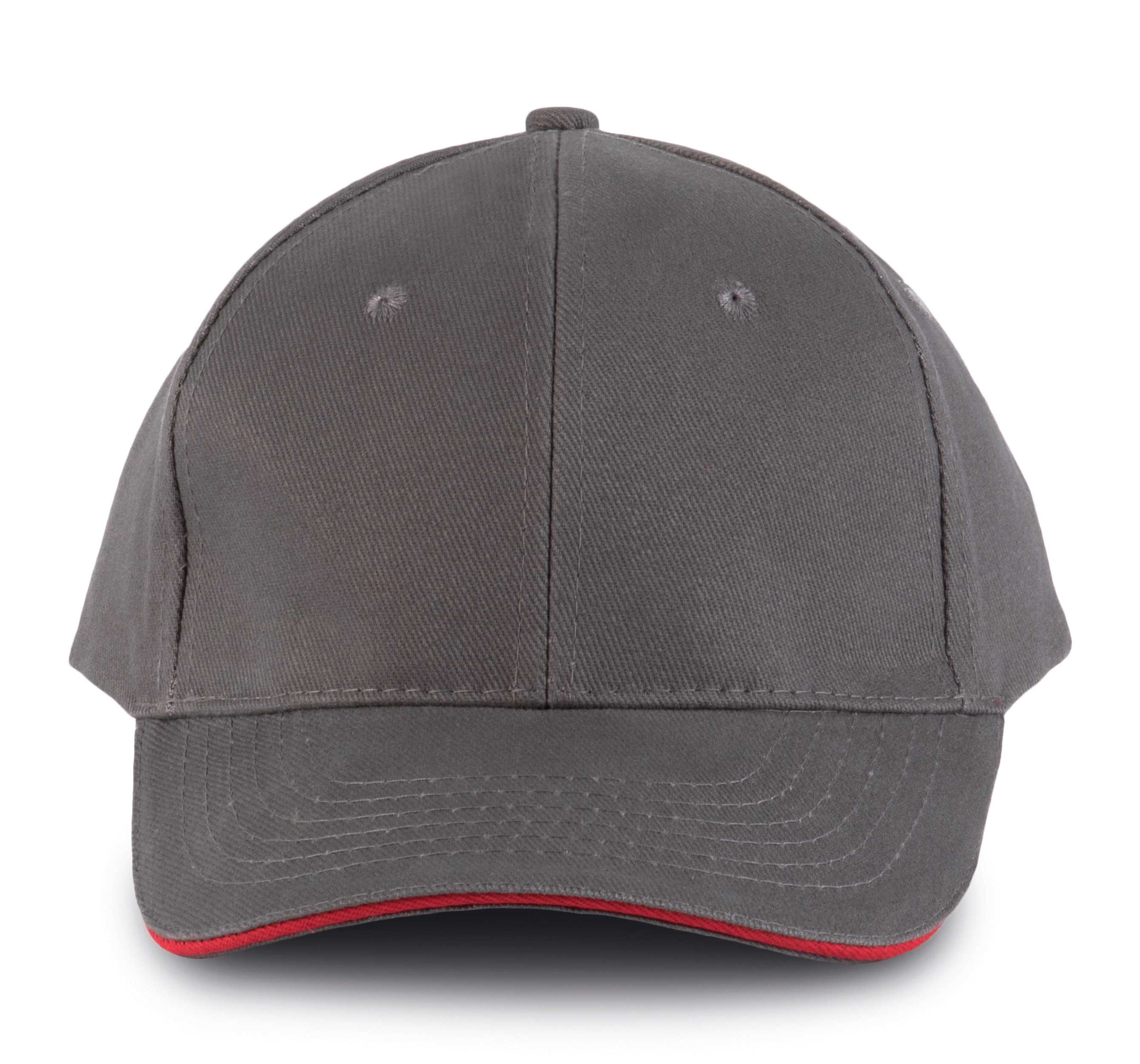 ORLANDO - Gorra 6 paneles Slate Grey / Red