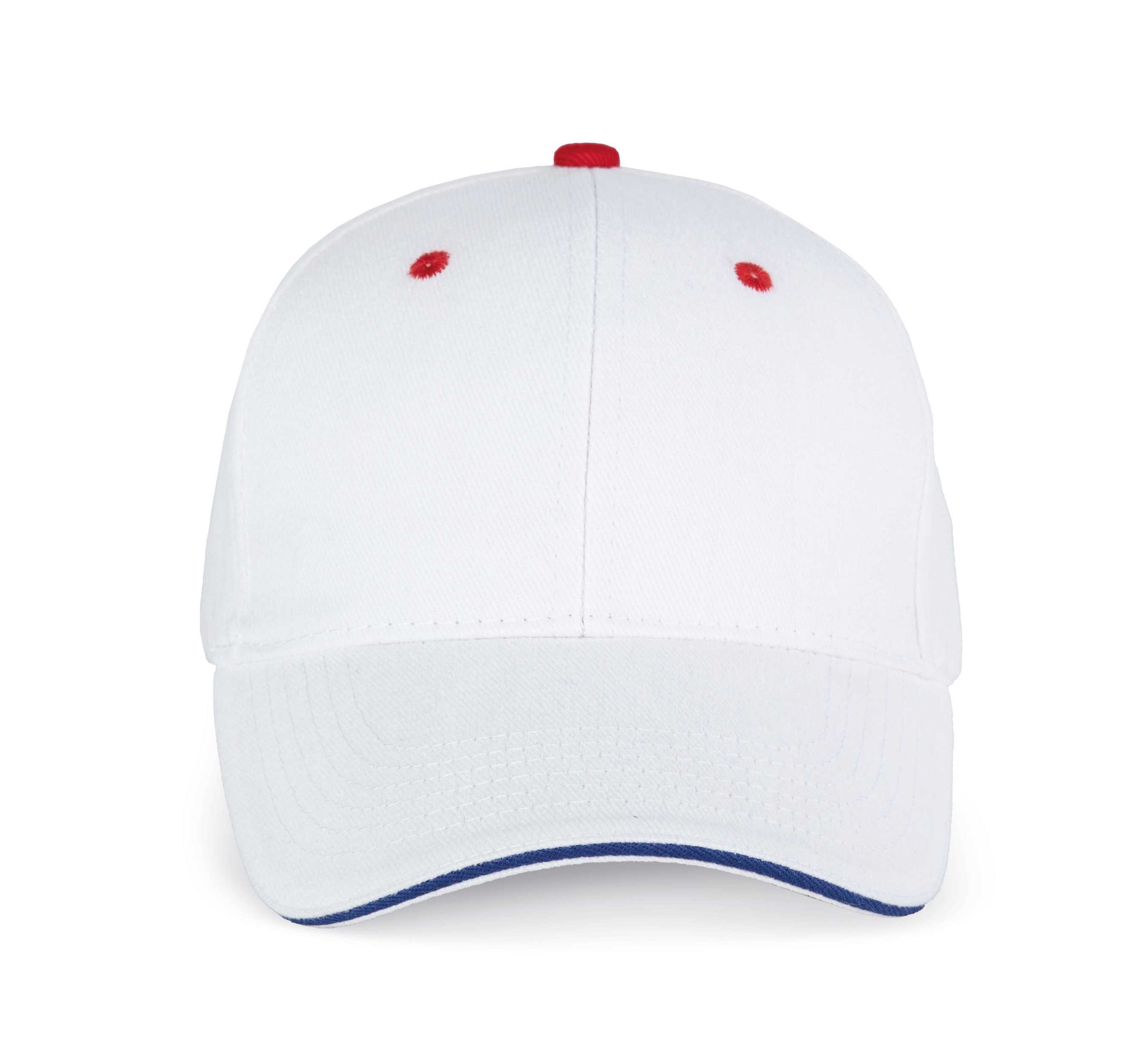 ORLANDO - Gorra 6 paneles White / Royal Blue / Red