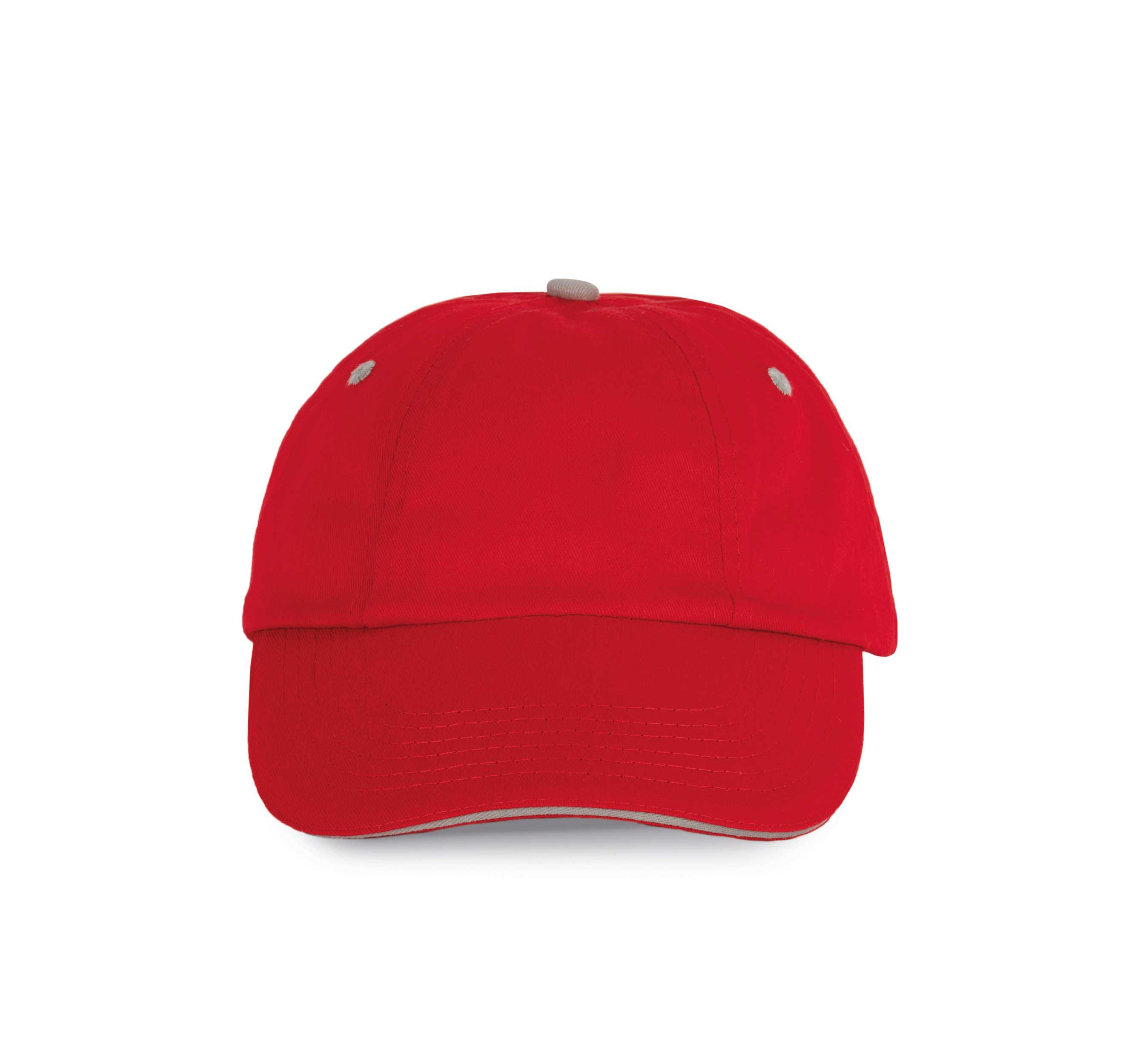 Top - Gorra 6 paneles Red / Grey