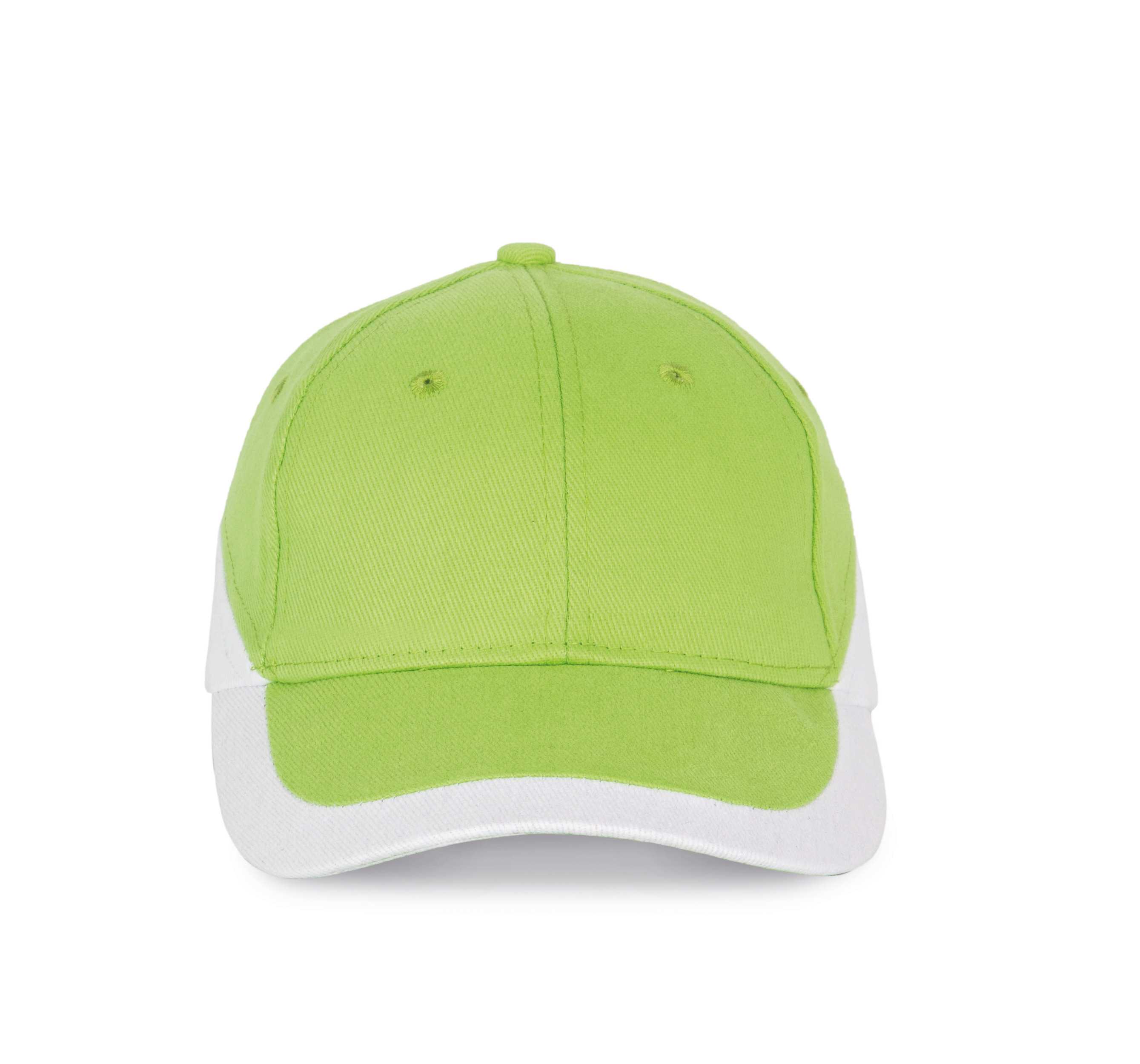 Racing - Gorra bicolor 6 paneles Lime / White