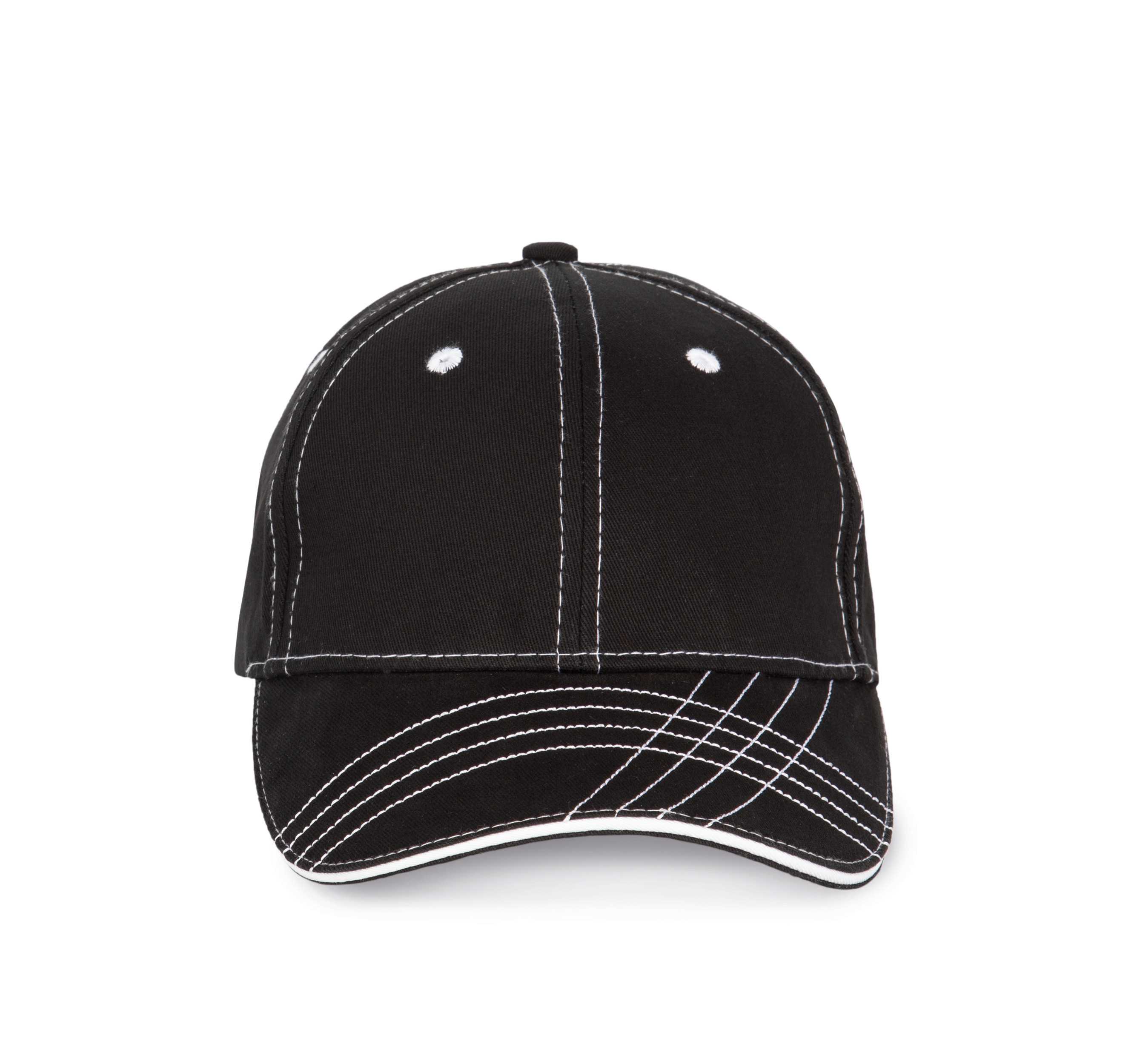 Gorra fashion - 6 paneles Black / White