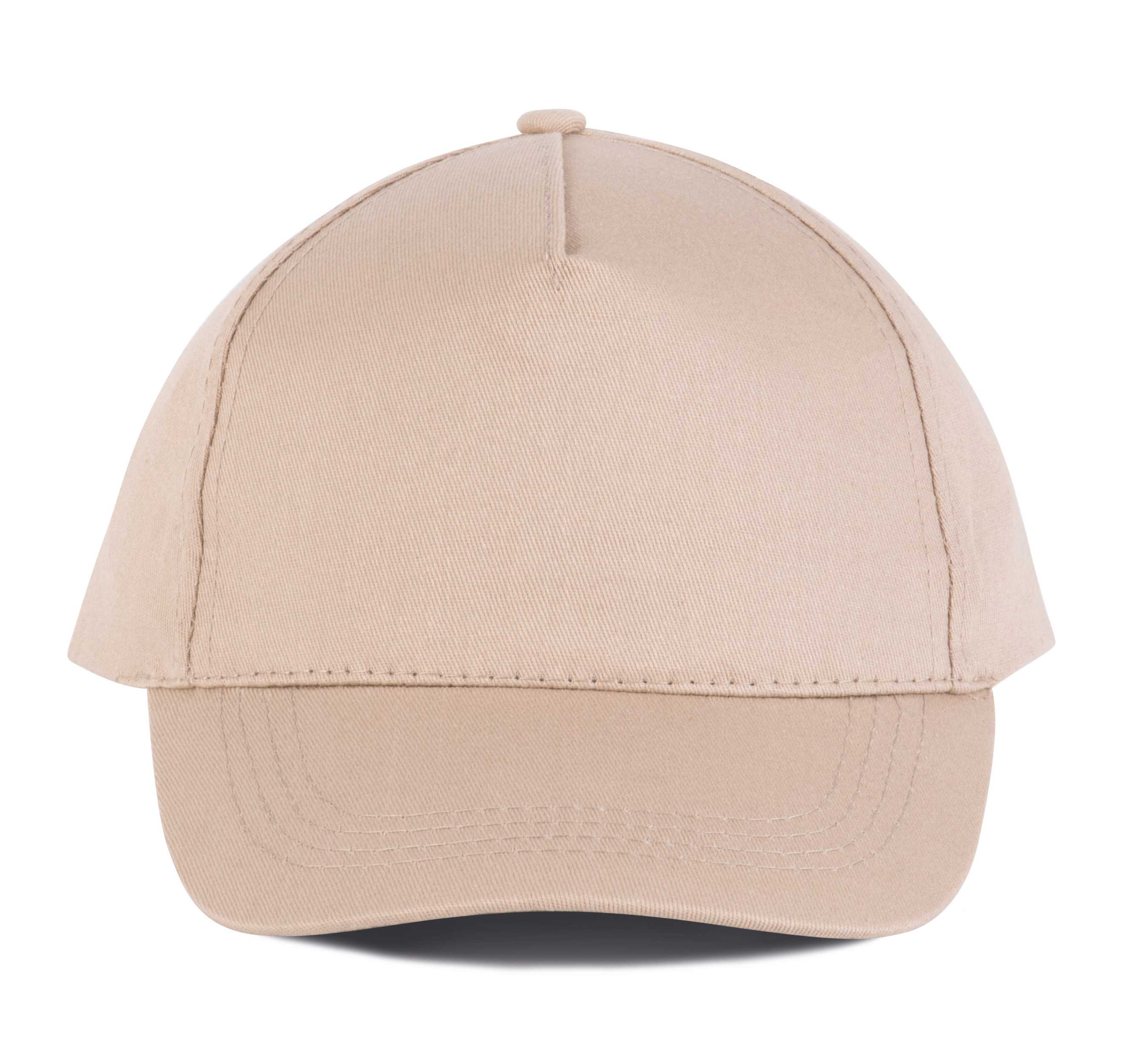 Gorra de algodón 5 paneles Beige