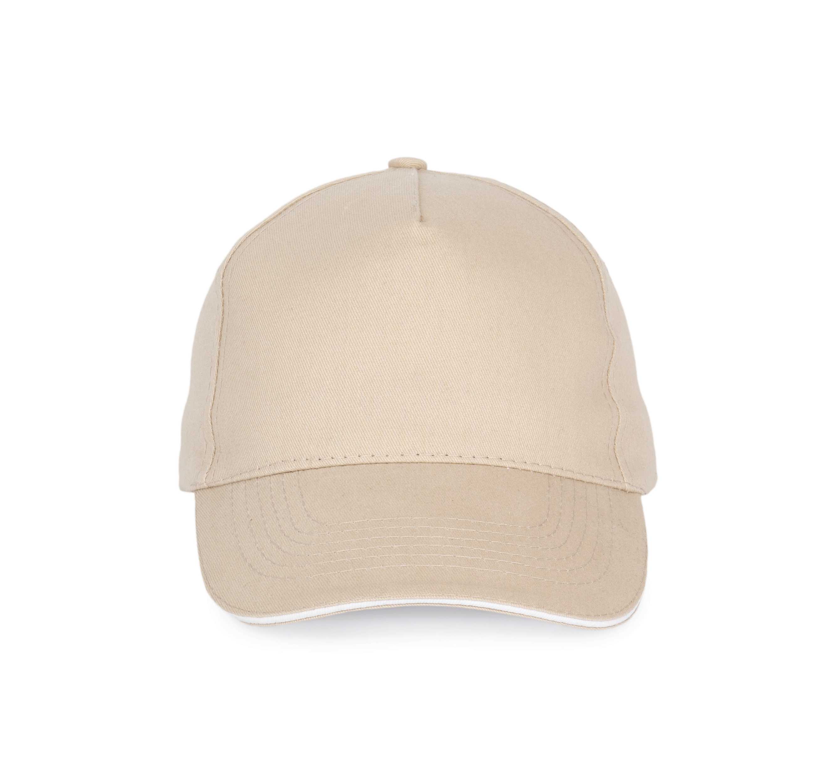 Gorra con sandwich contrastado 5 paneles Beige / White