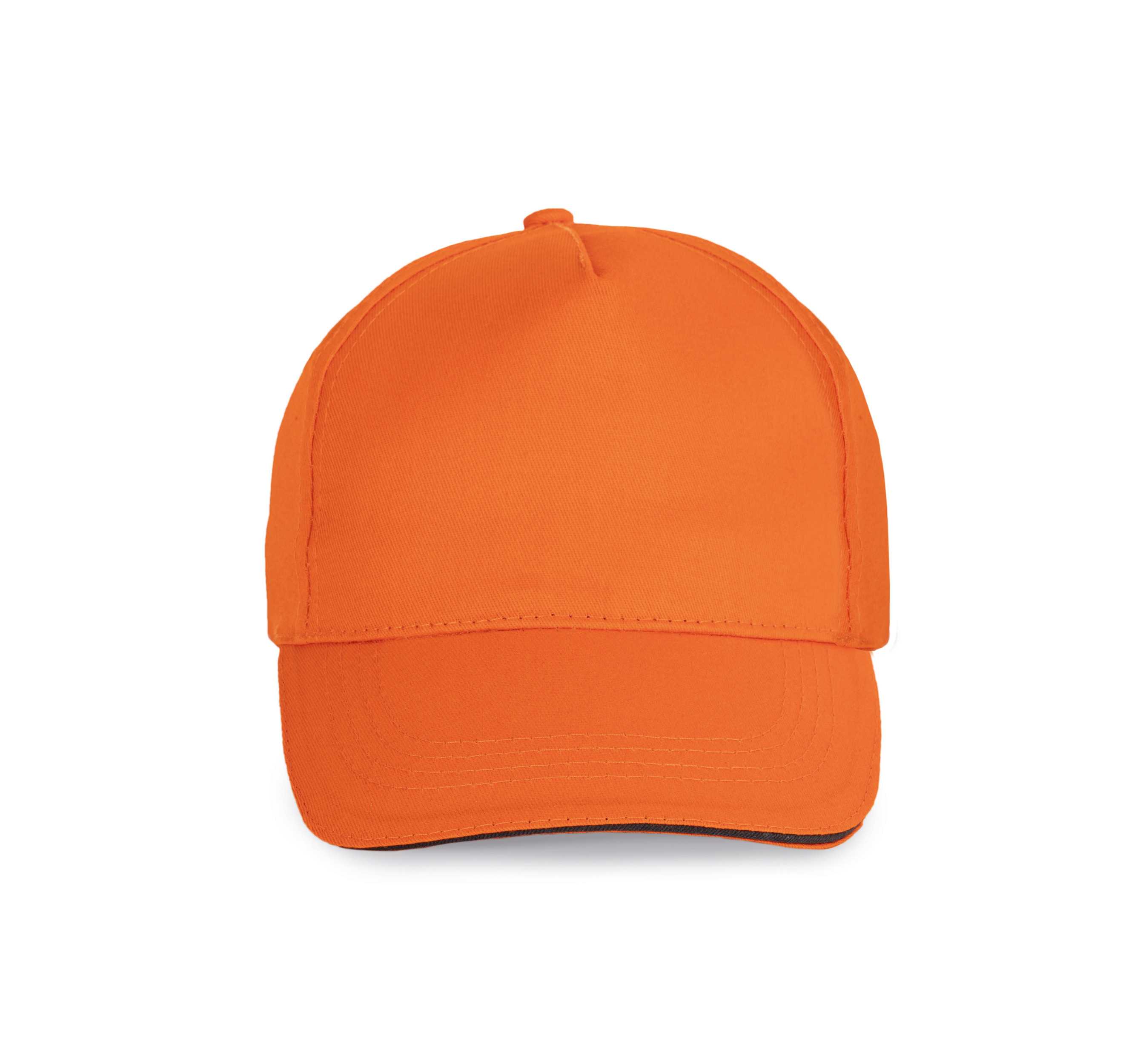 Gorra con sandwich contrastado - 5 paneles Orange / Dark Grey