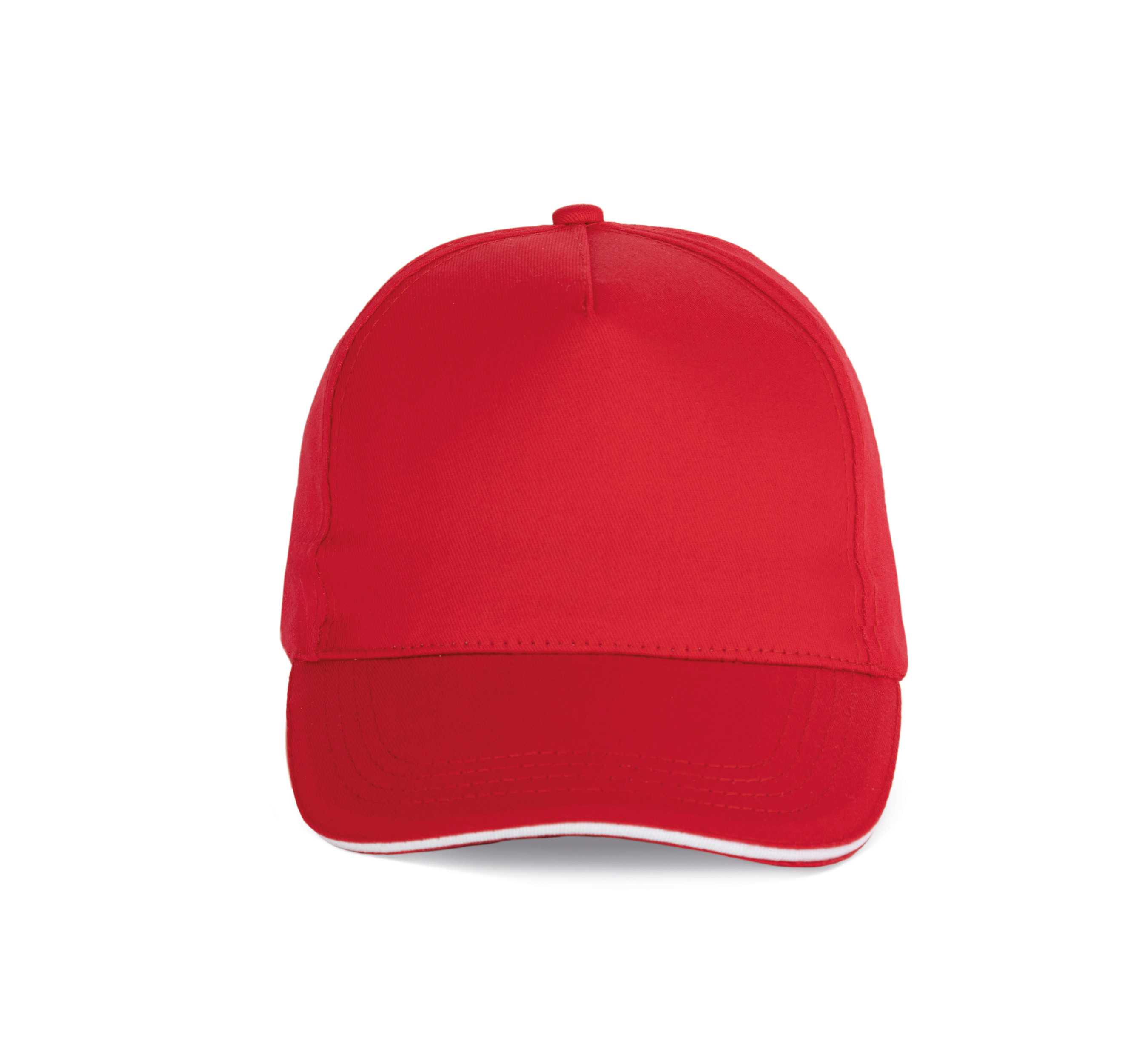 Gorra con sandwich contrastado - 5 paneles Red / White