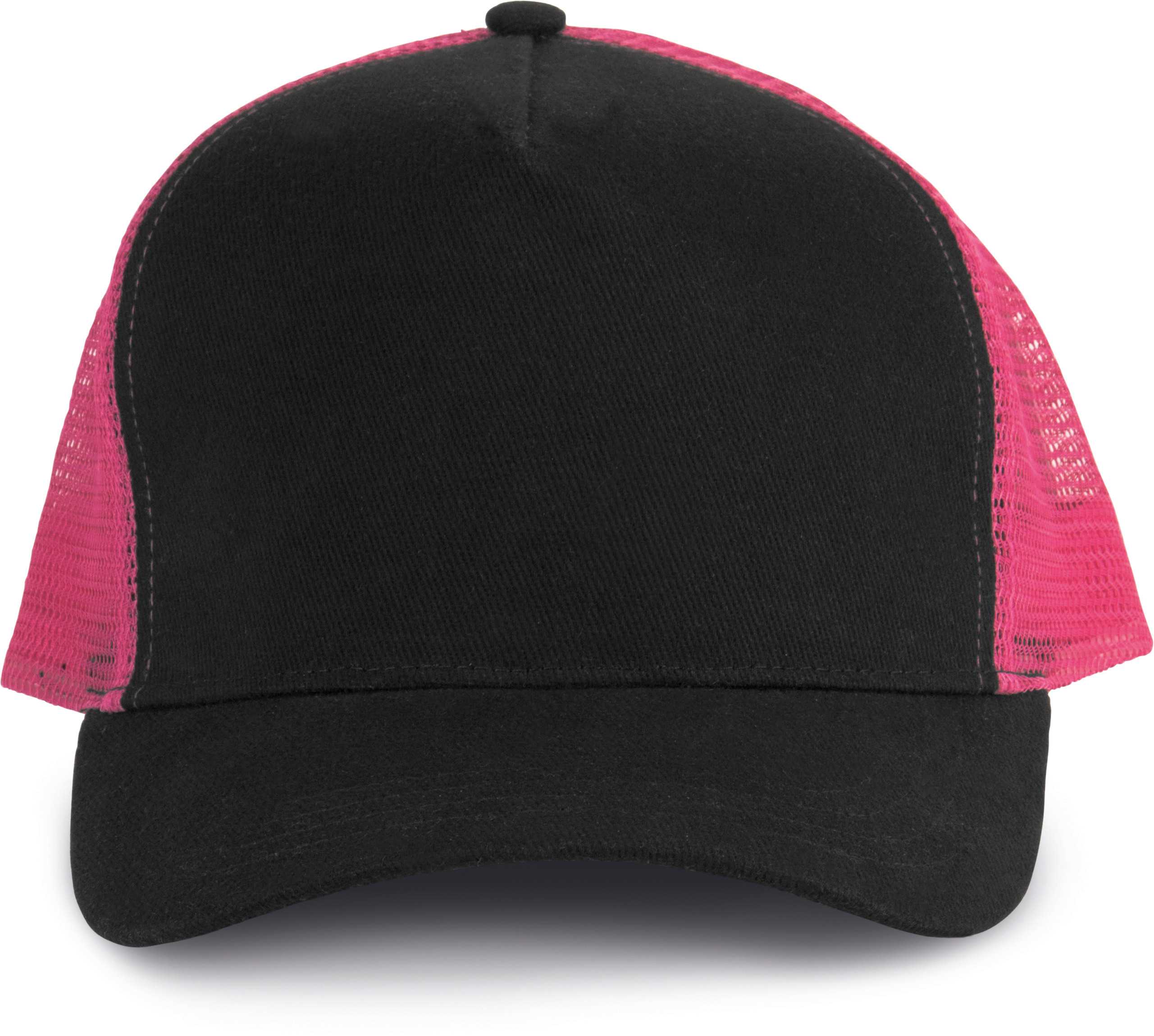 Gorra trucker - 5 paneles Black / Fuchsia