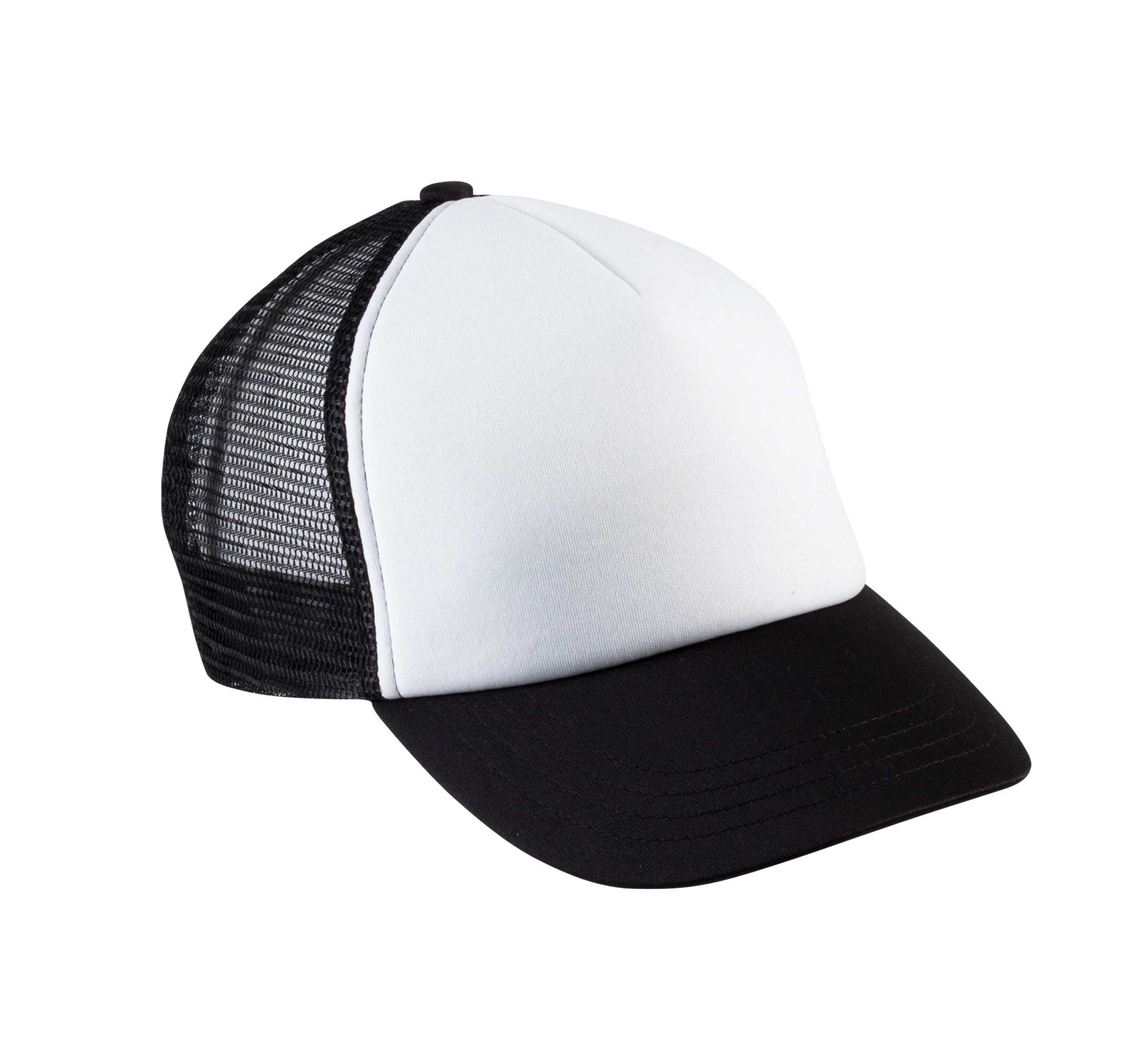 Gorra trucker para niños - 5 paneles White / Black