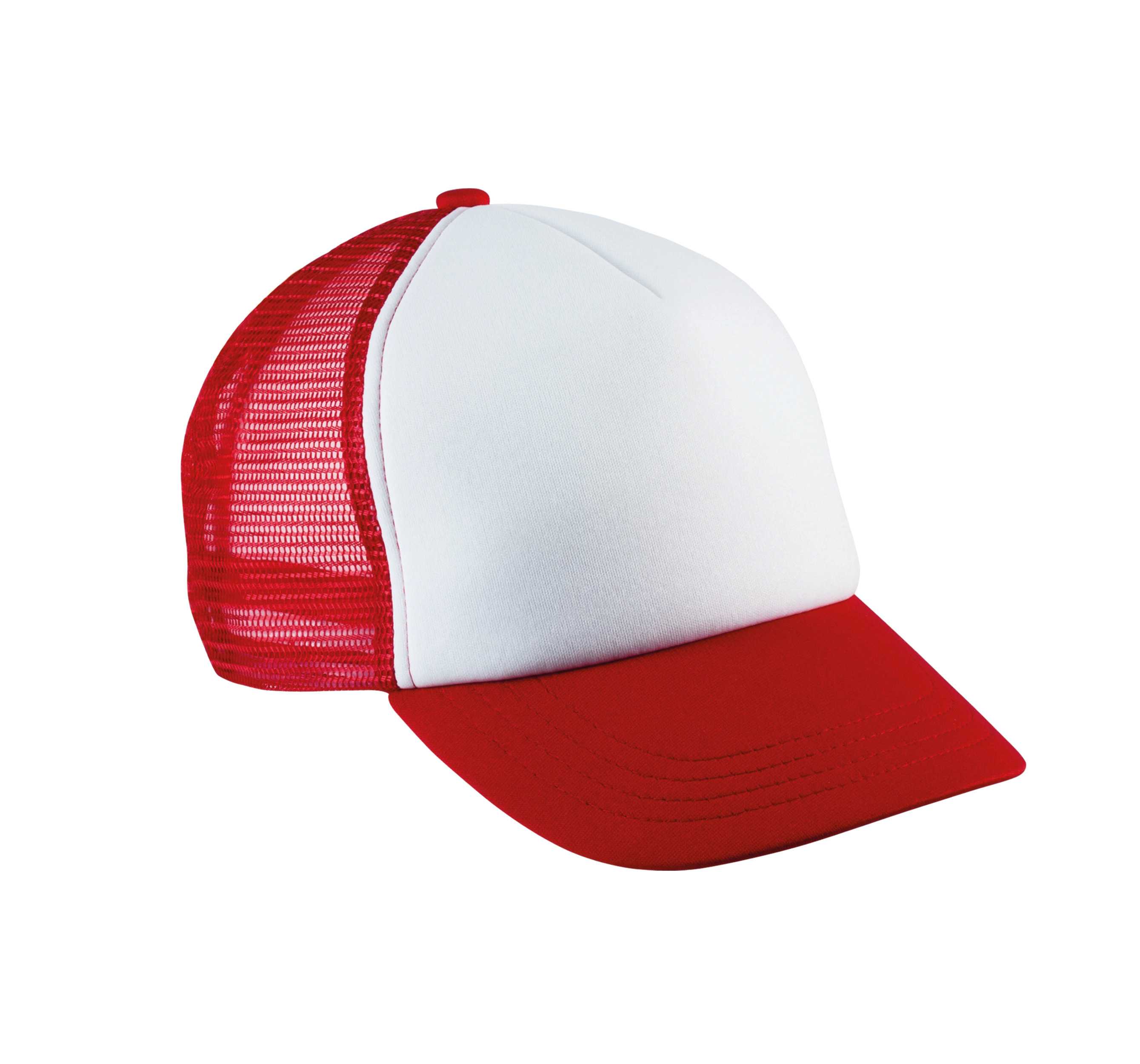Gorra trucker para niños - 5 paneles White / Red