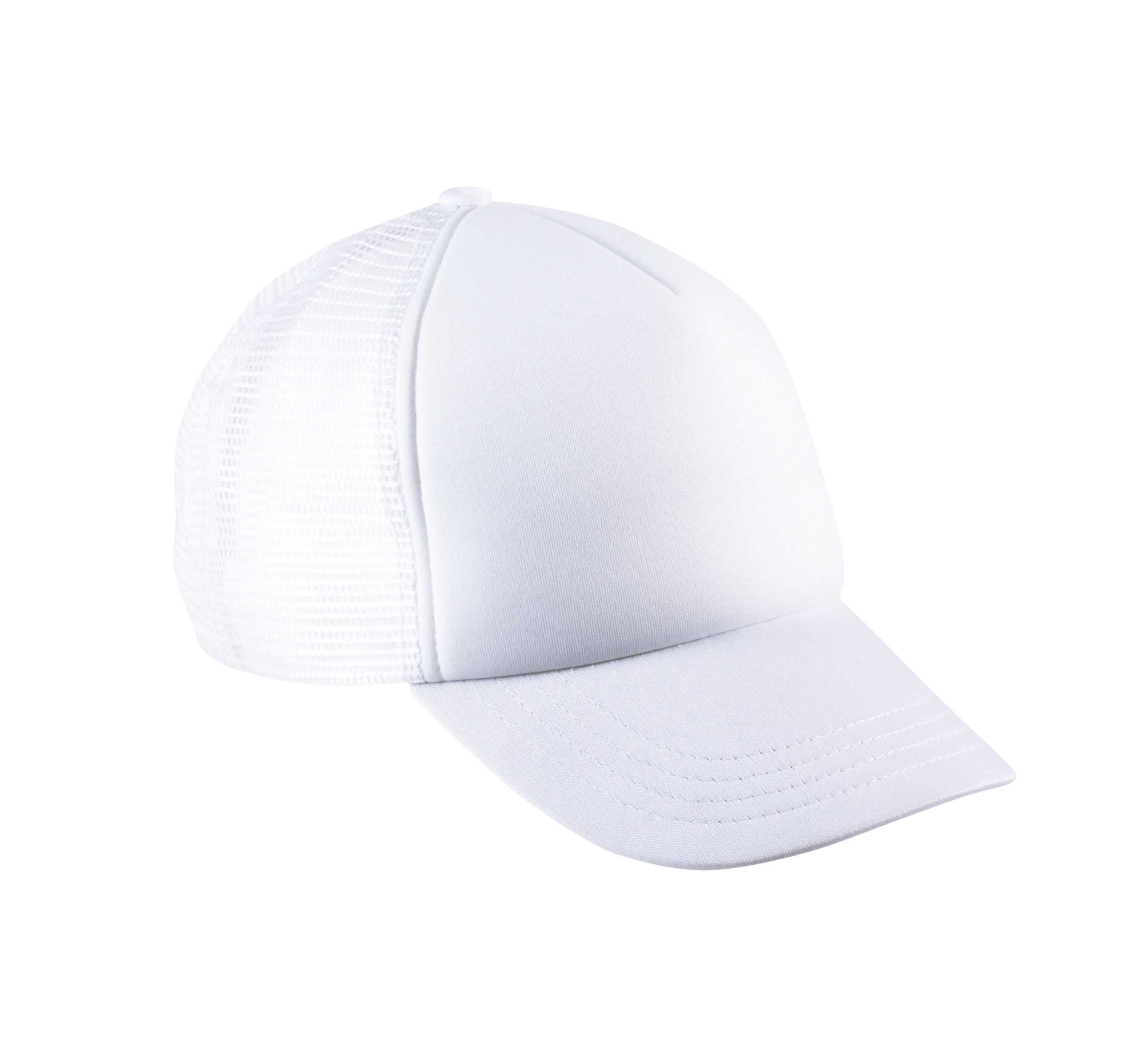 Gorra trucker para niños - 5 paneles White