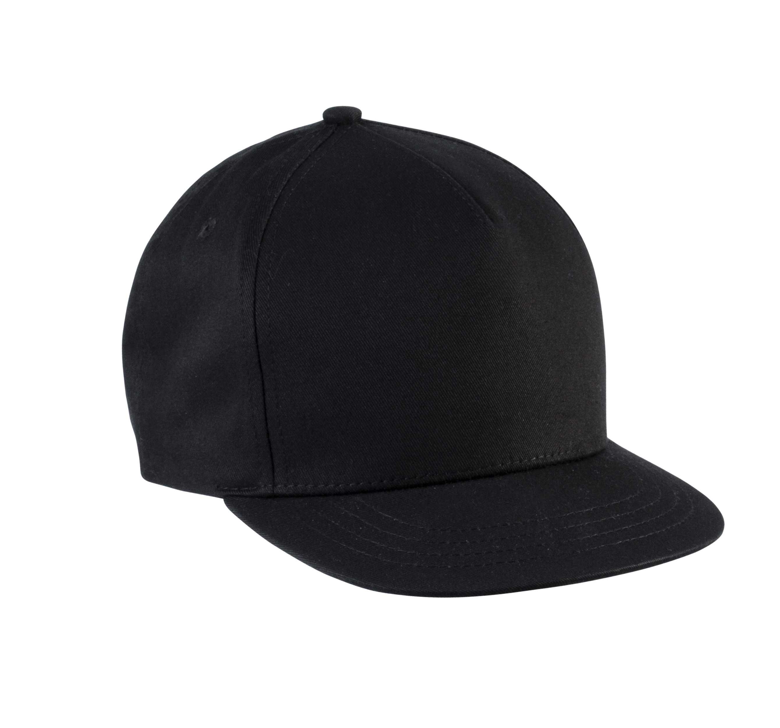 Gorra snapback infantil - 5 paneles Black