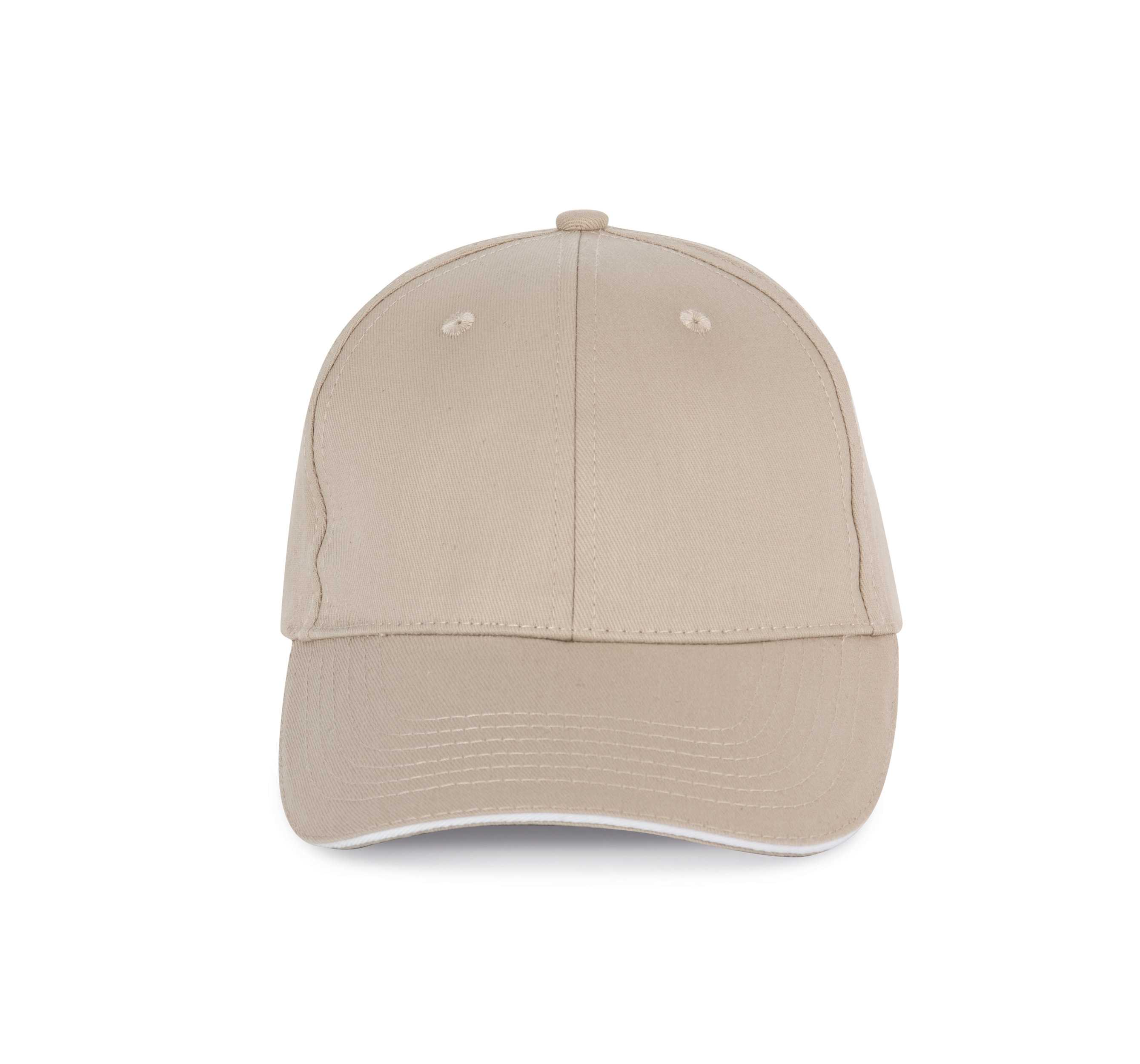 Gorra con sándwich contrastado - 6 paneles Beige / White