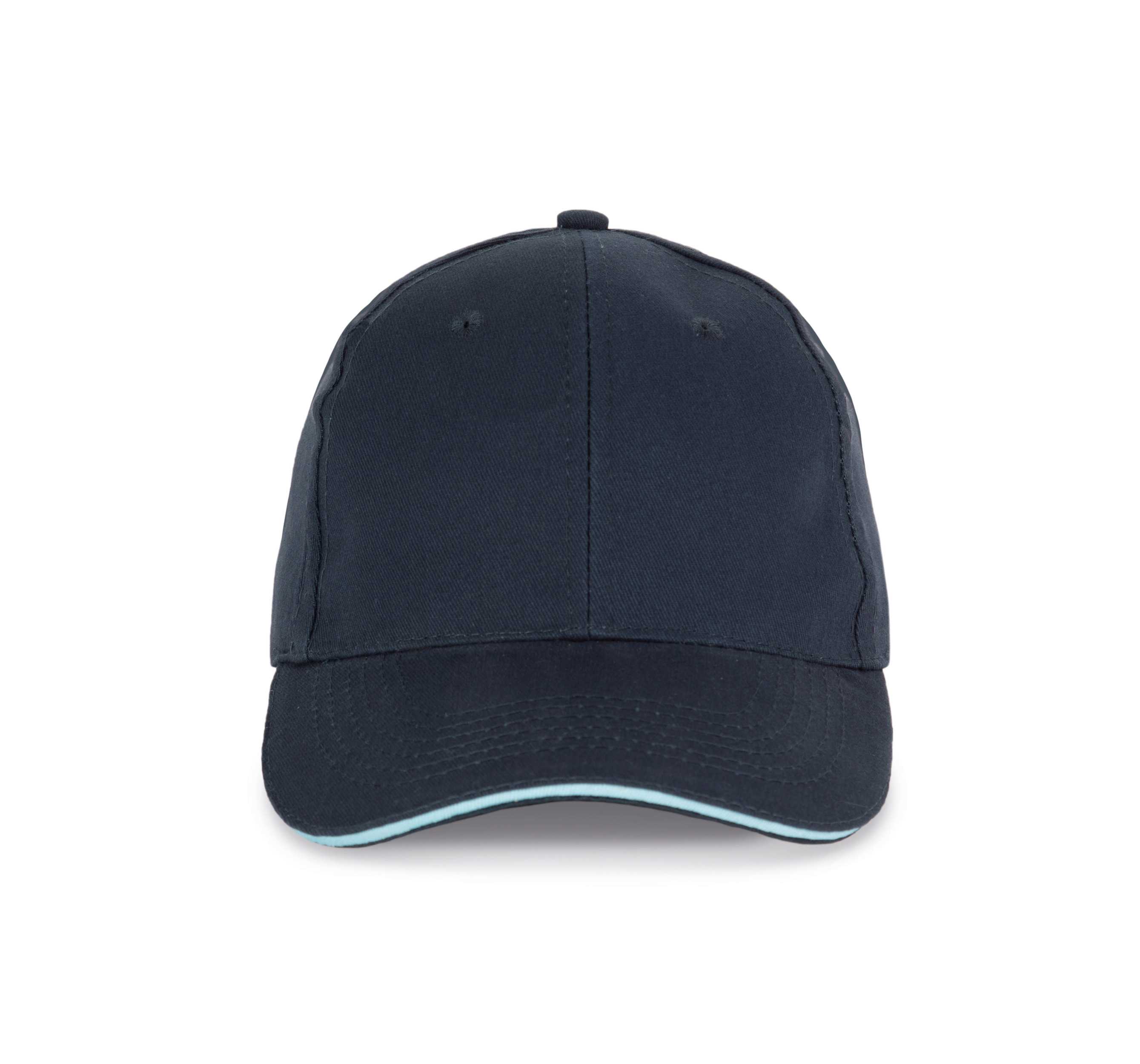 Gorra con sándwich contrastado - 6 paneles Navy / Sky Blue