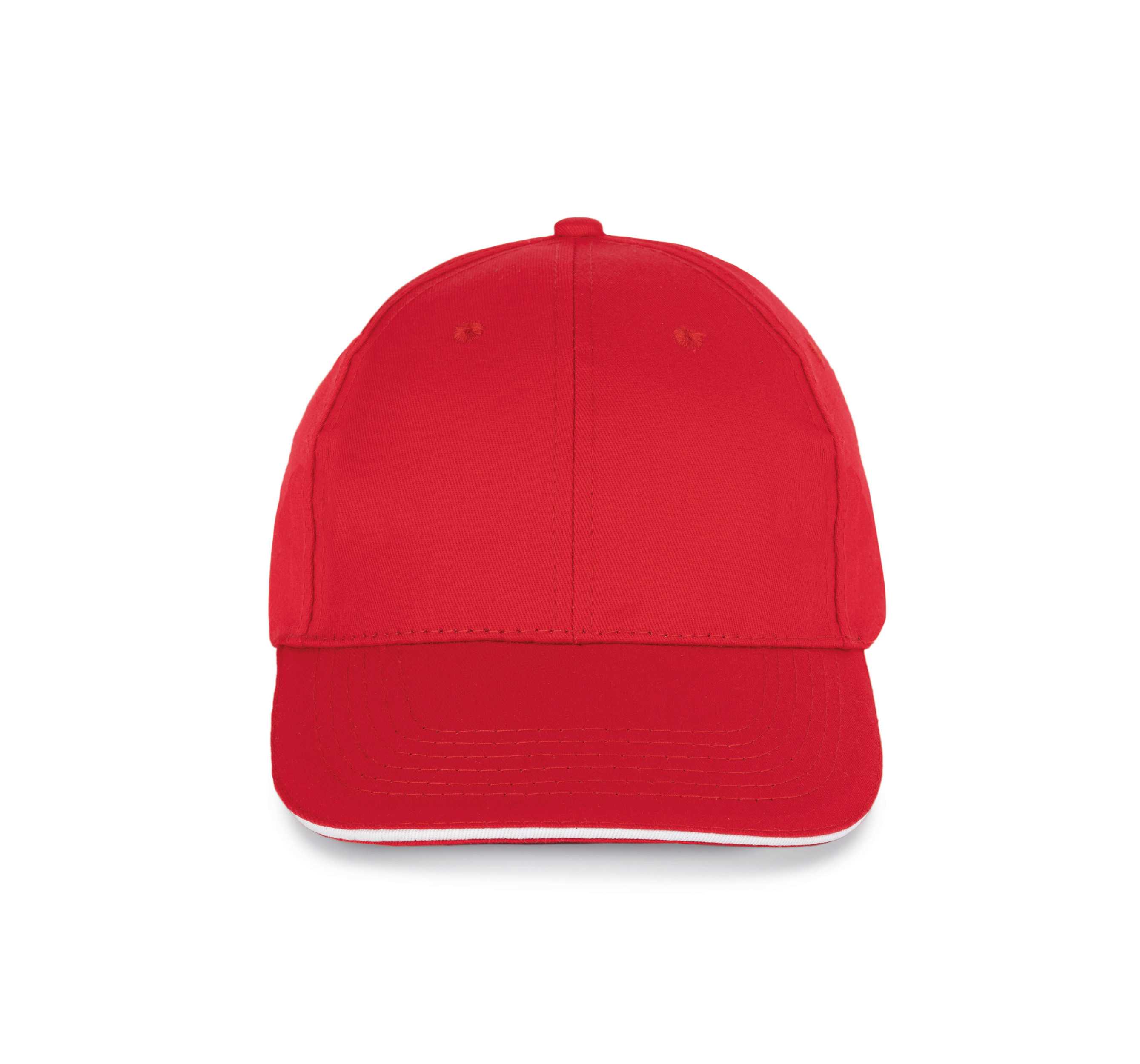 Gorra con sándwich contrastado - 6 paneles Red / White