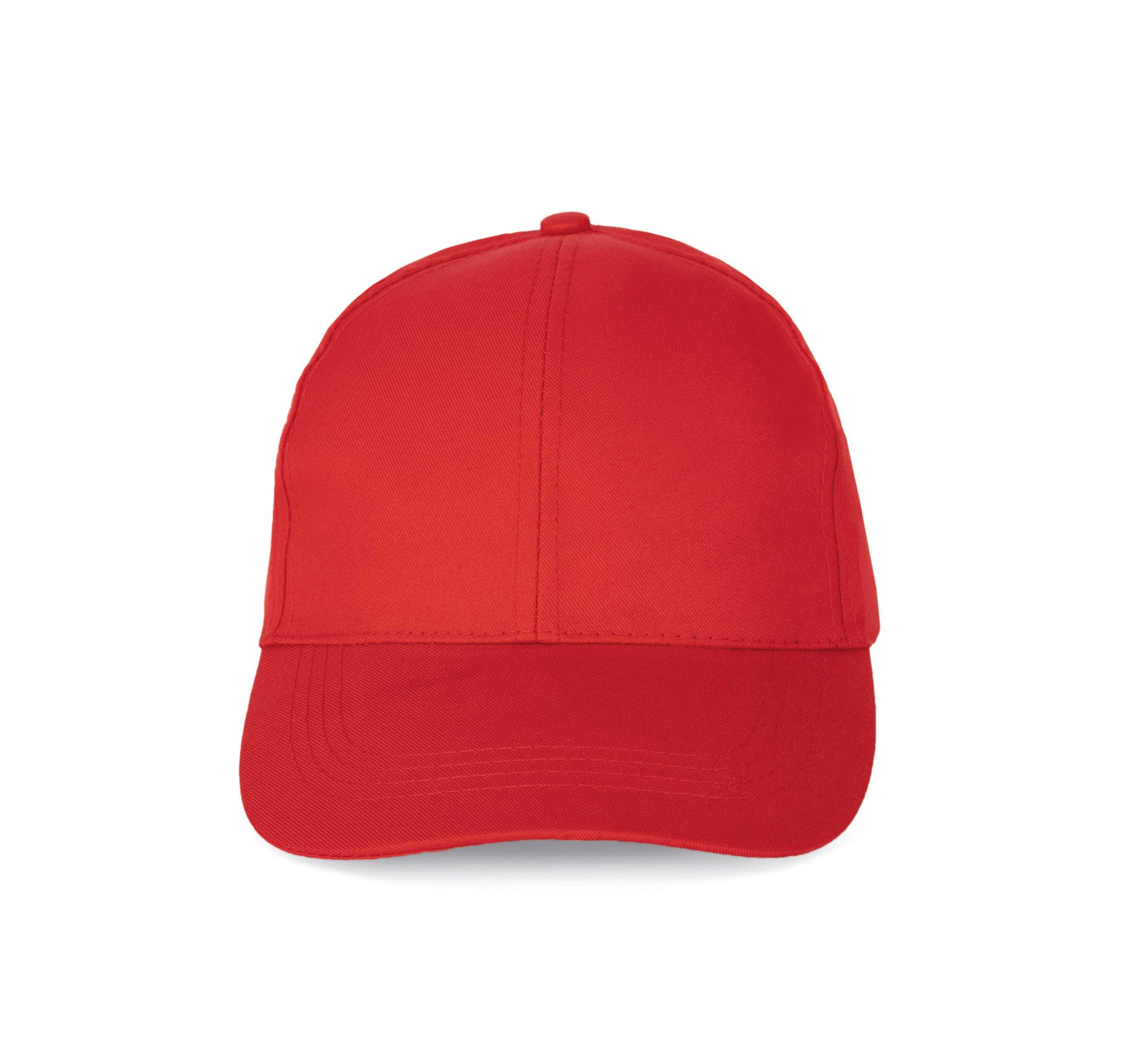 Gorra de poliéster - Seis paneles Red