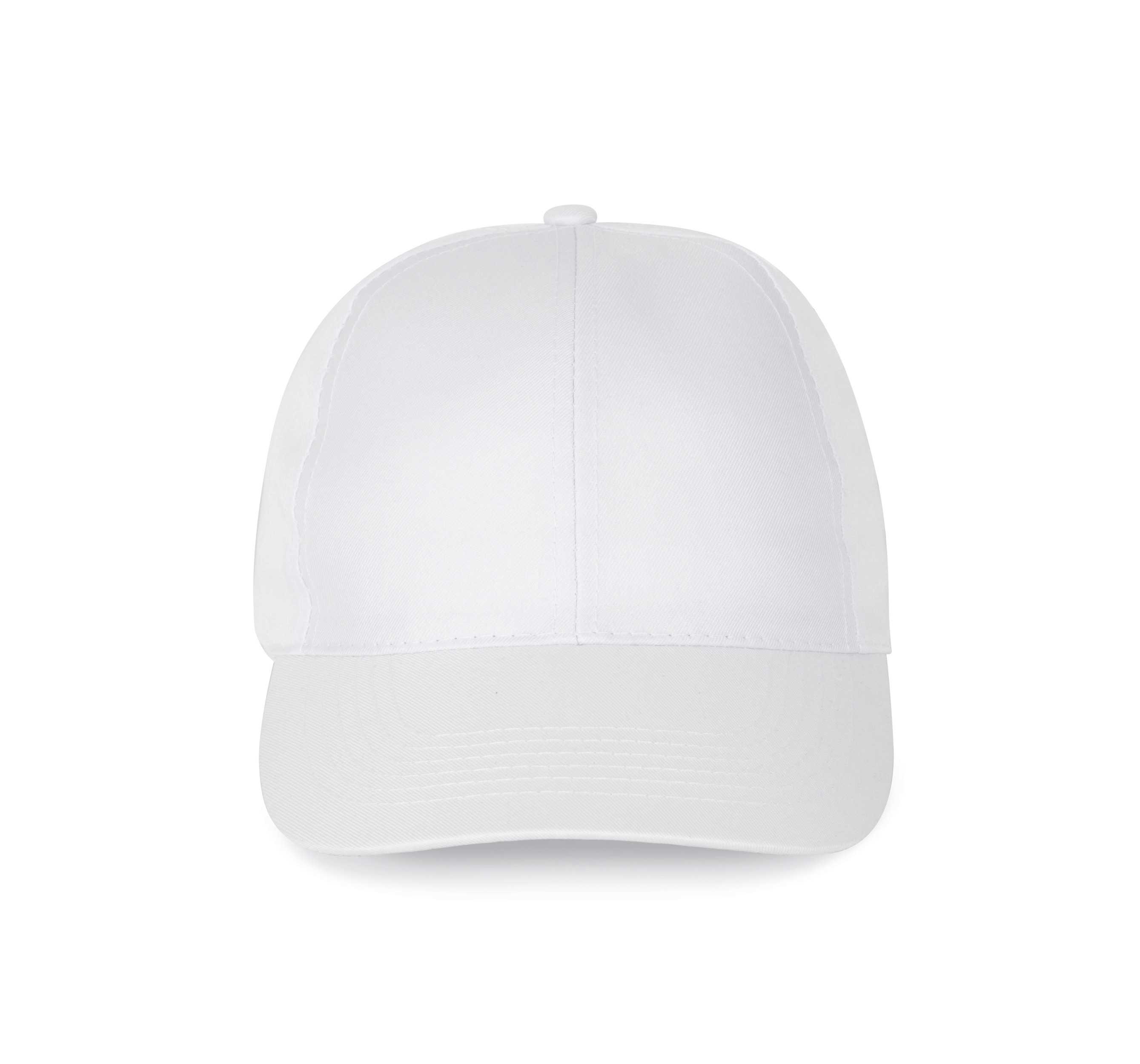 Gorra de poliéster - Seis paneles White