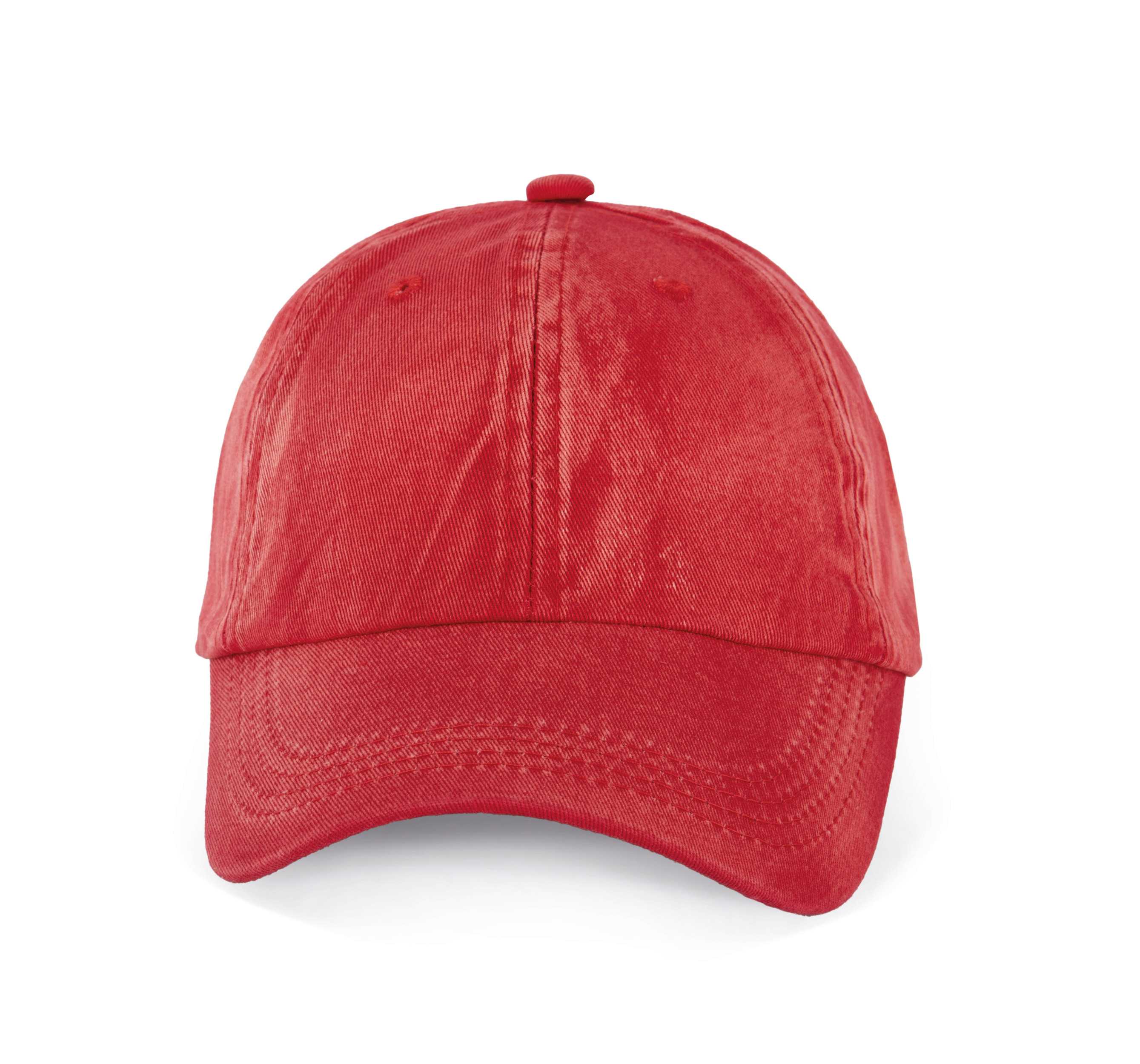 Gorra vintage - Seis paneles Red Washed