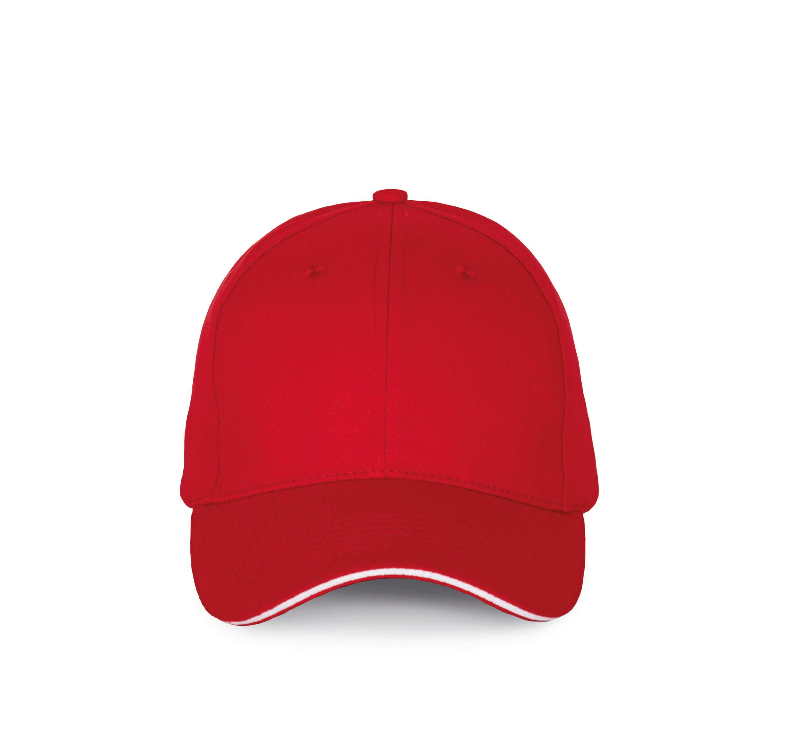 Gorra con sándwich contrastado - 6 paneles Red / White