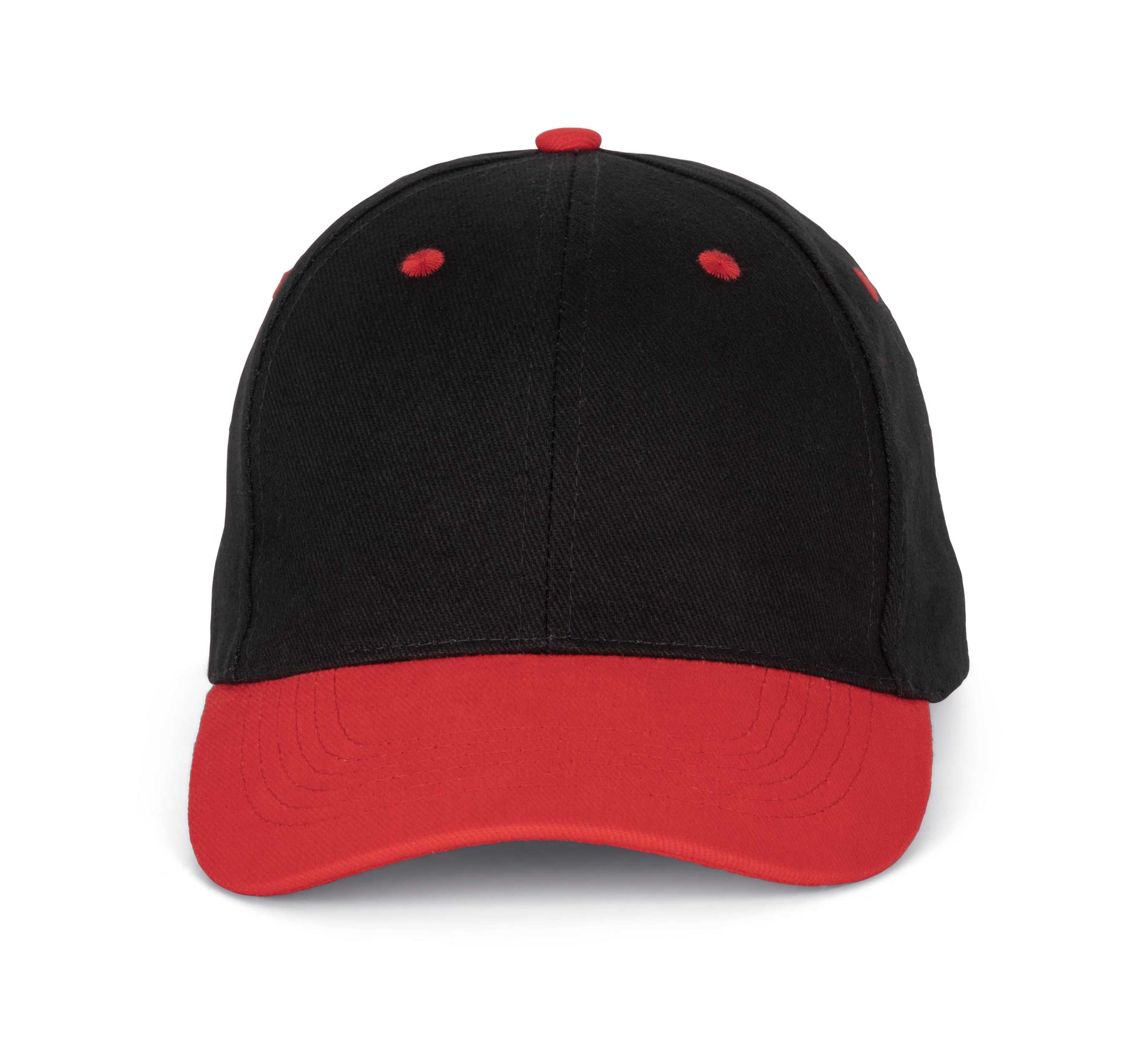 Gorra - 6 paneles Black / Red