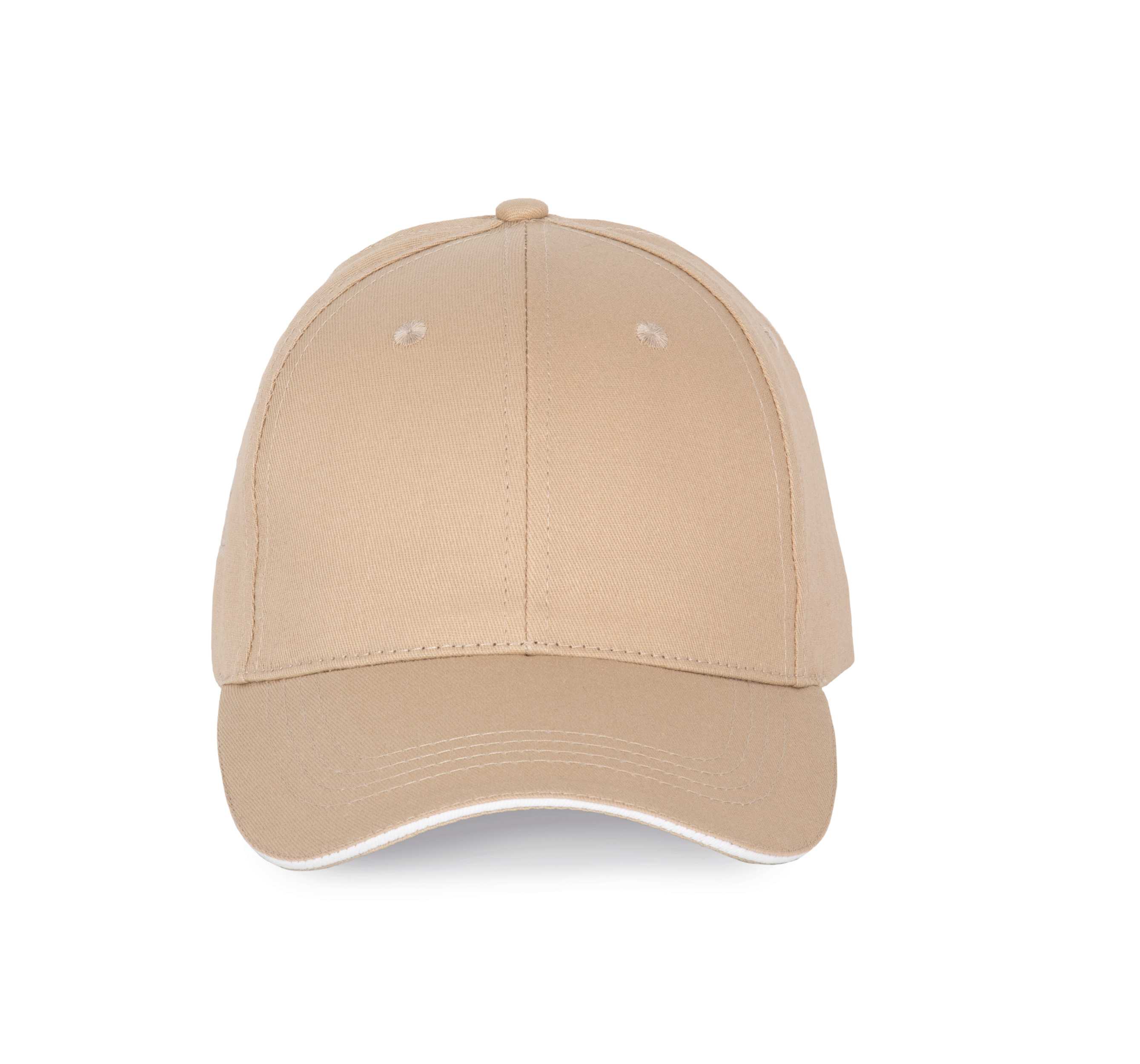Gorra con sándwich contrastado - 6 paneles Beige / White