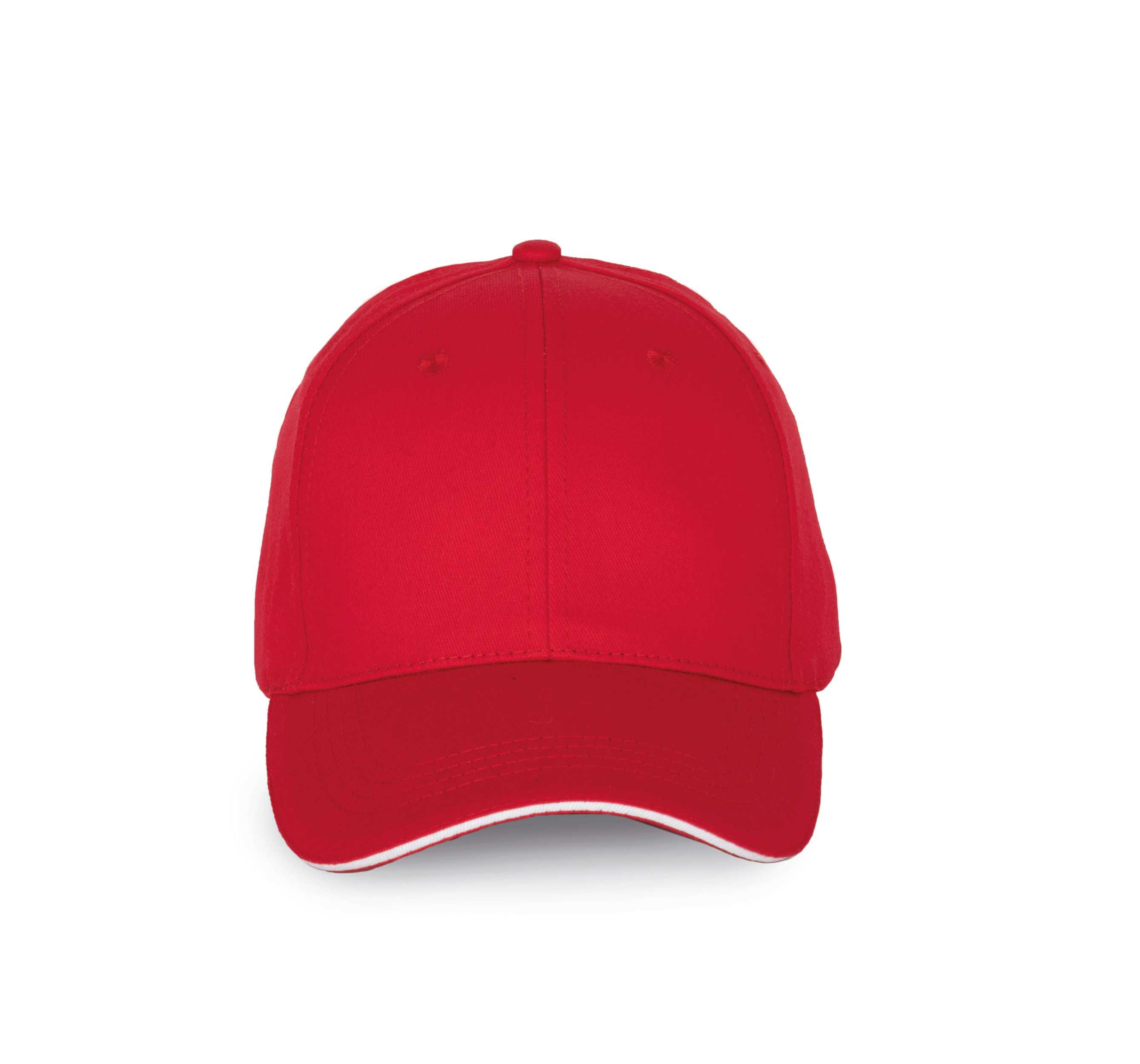 Gorra con sándwich contrastado - 6 paneles Red / White
