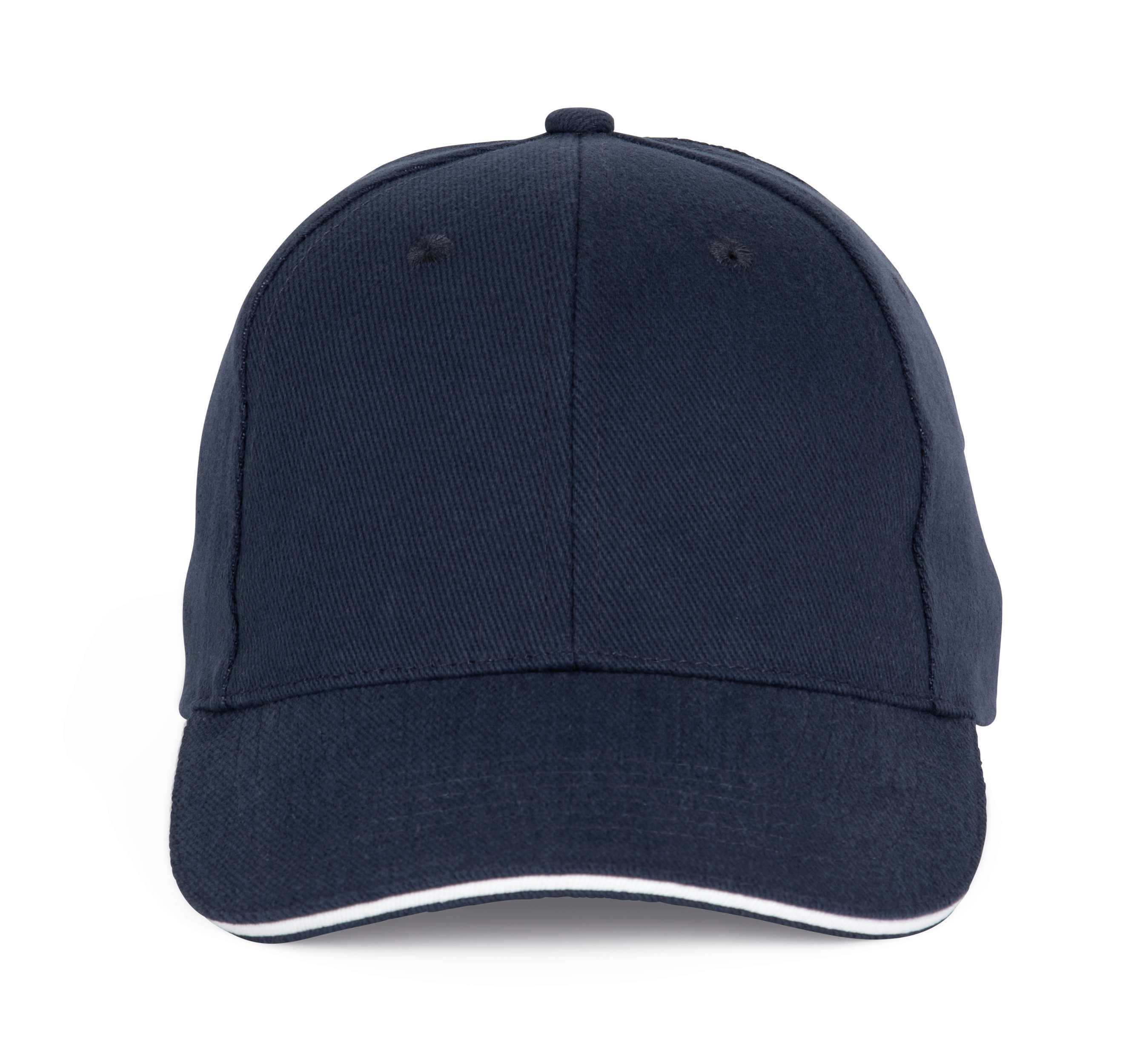 Gorra béisbol con sándwich - 6 paneles Navy / White