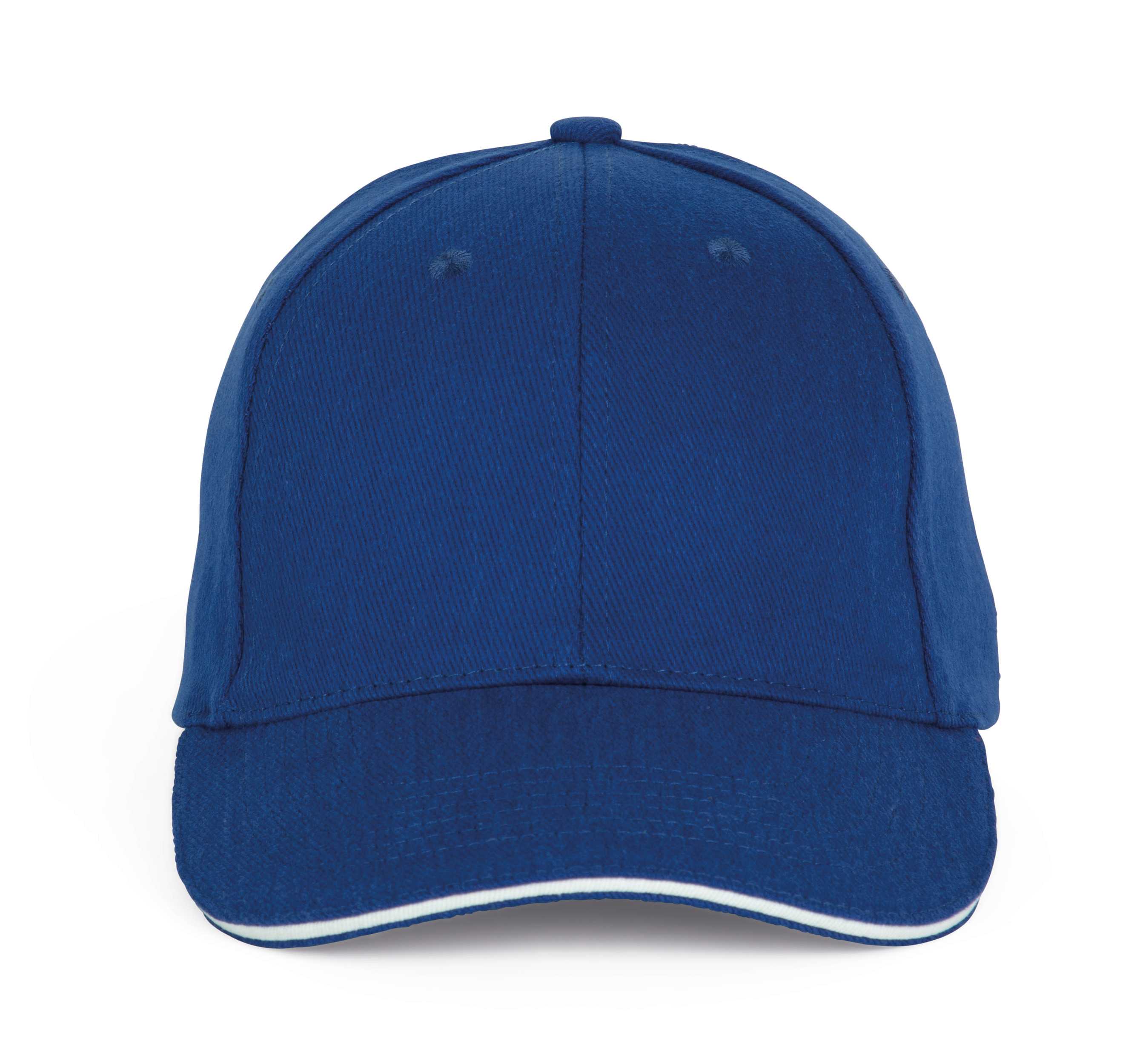 Gorra béisbol con sándwich - 6 paneles Royal Blue / White
