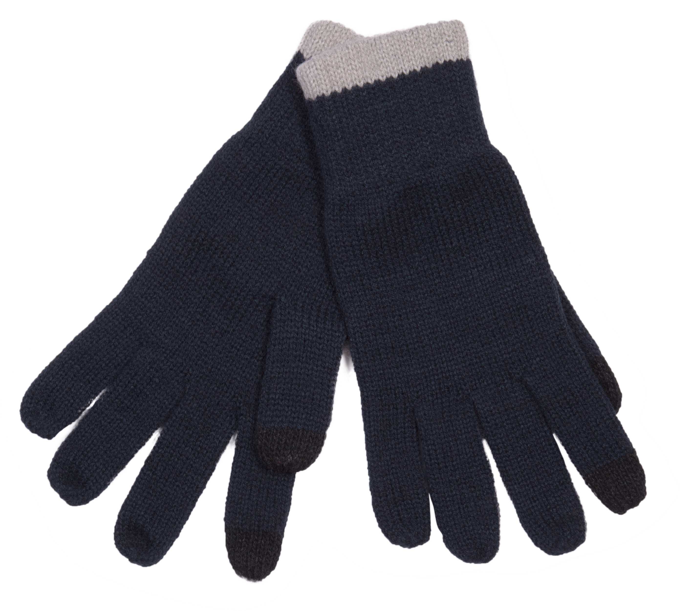 Guantes de punto para pantalla táctil Navy / Light Grey