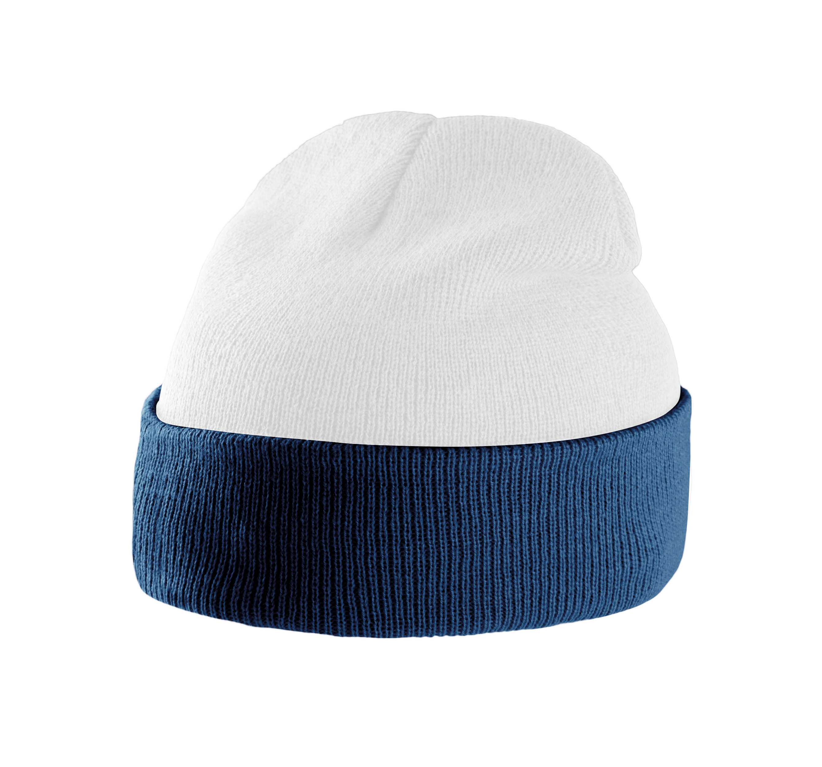 Gorro bicolor con dobladillo White / Navy