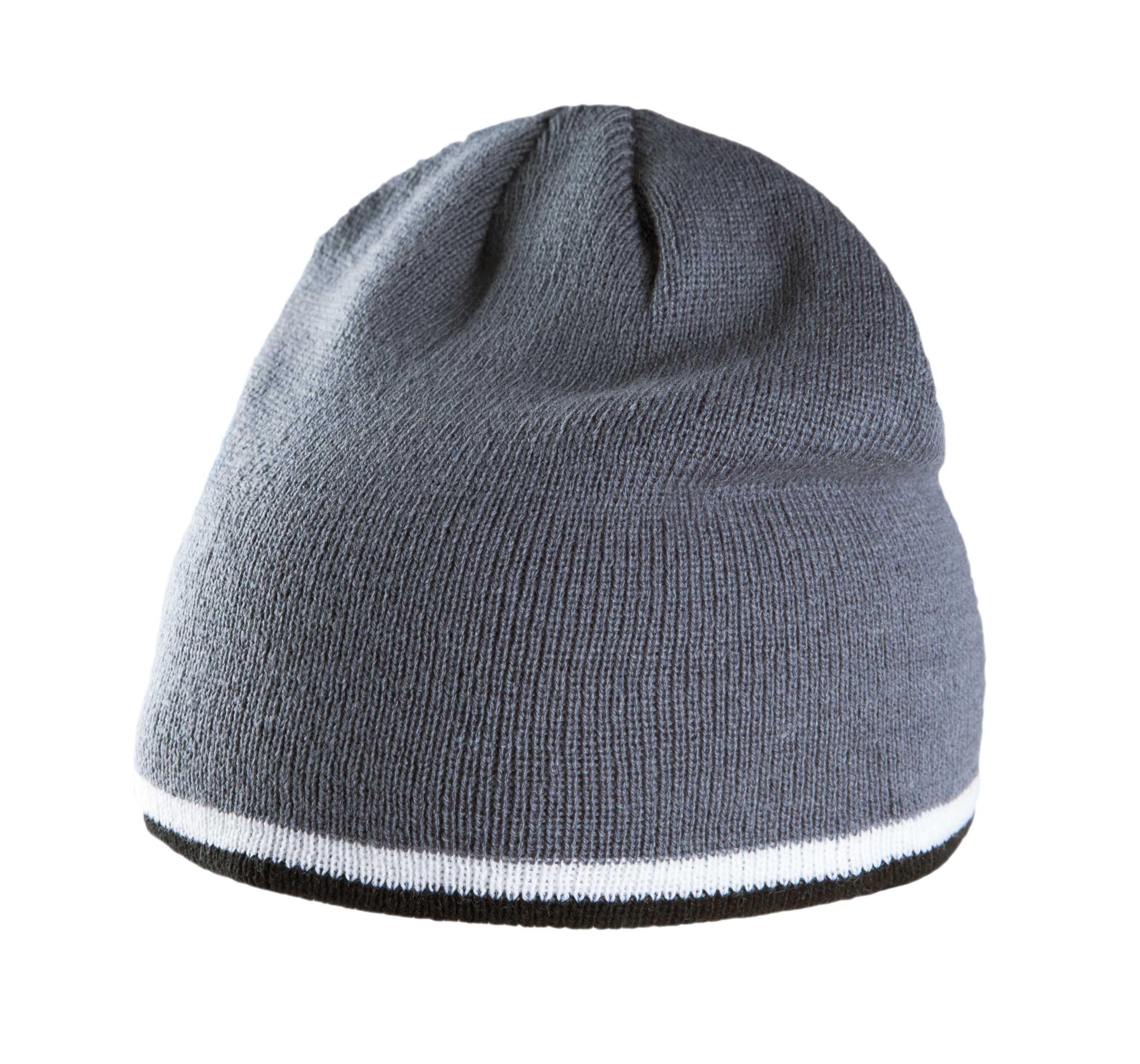 Gorro con tira bicolor contrastada Grey / White / Black
