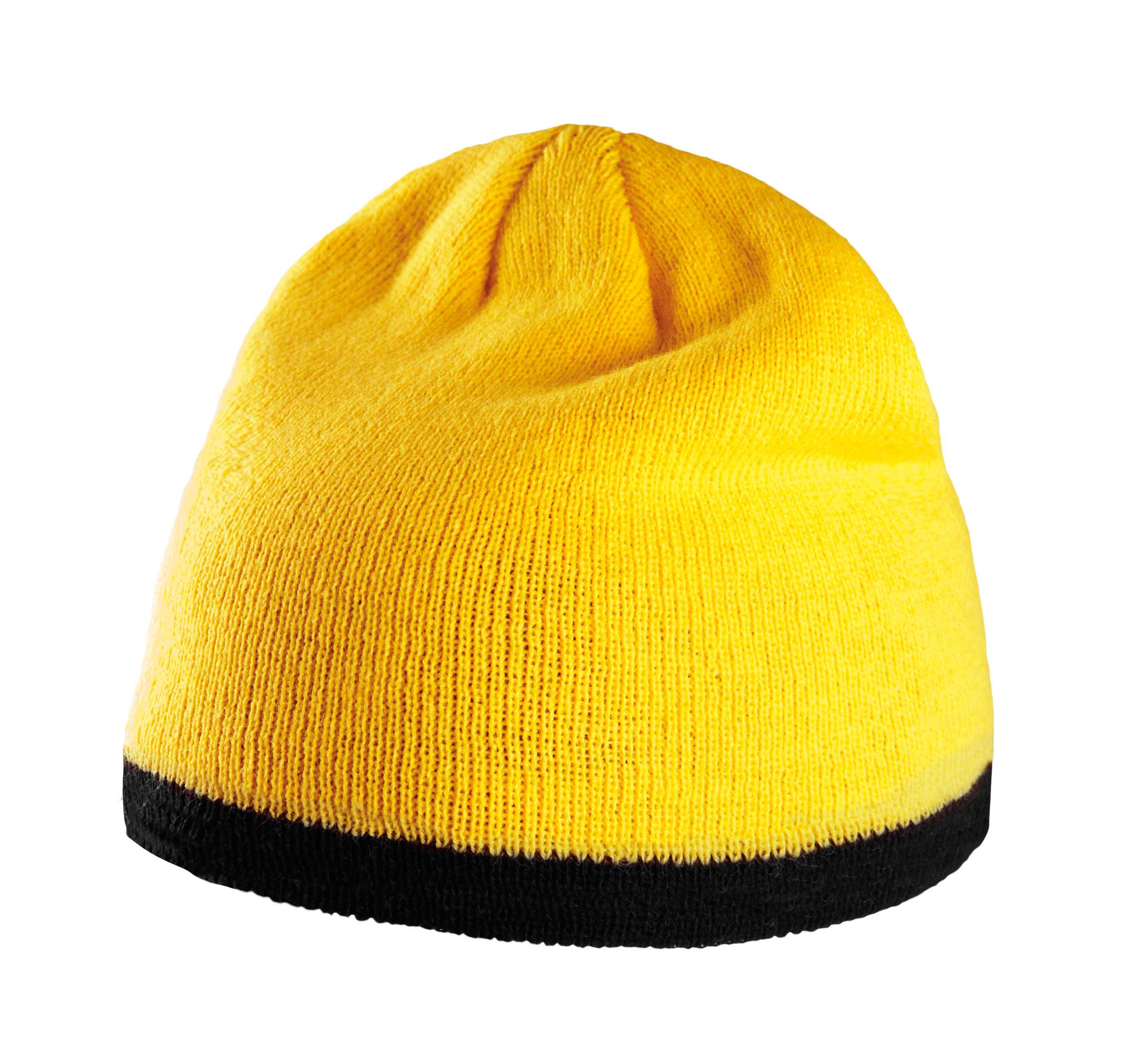 Gorro con tira bicolor contrastada Yellow / Black