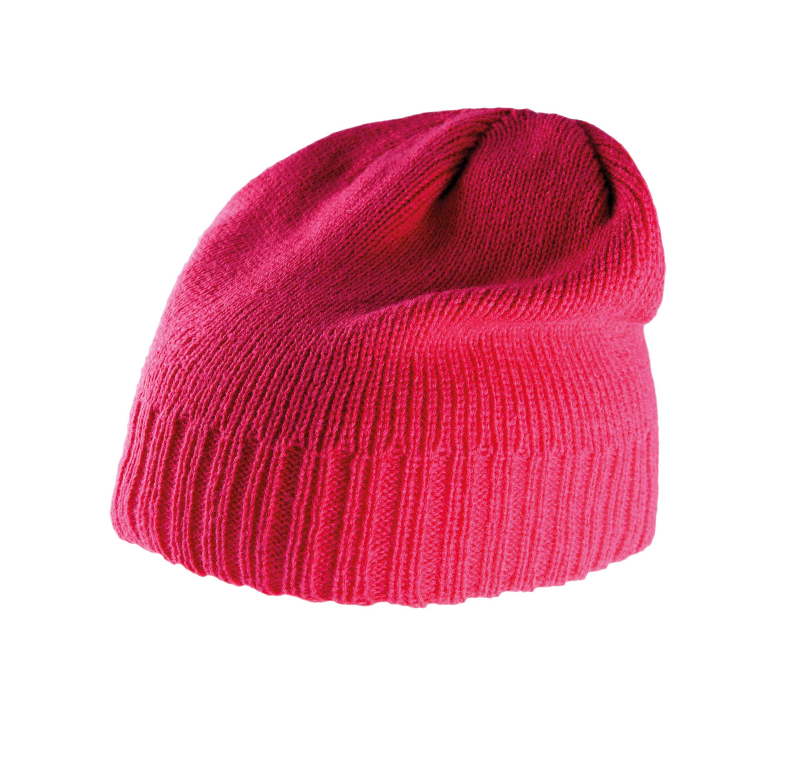 Gorro con borde acanalado Fuchsia