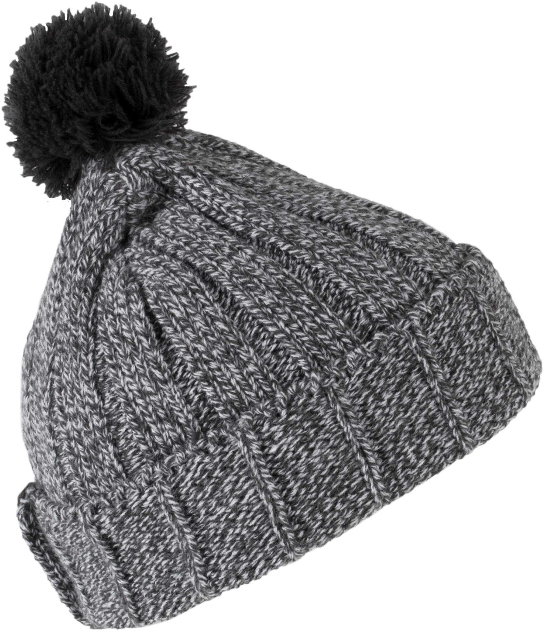 Gorro con pompón y dobladillo Grey Melange / Dark Grey