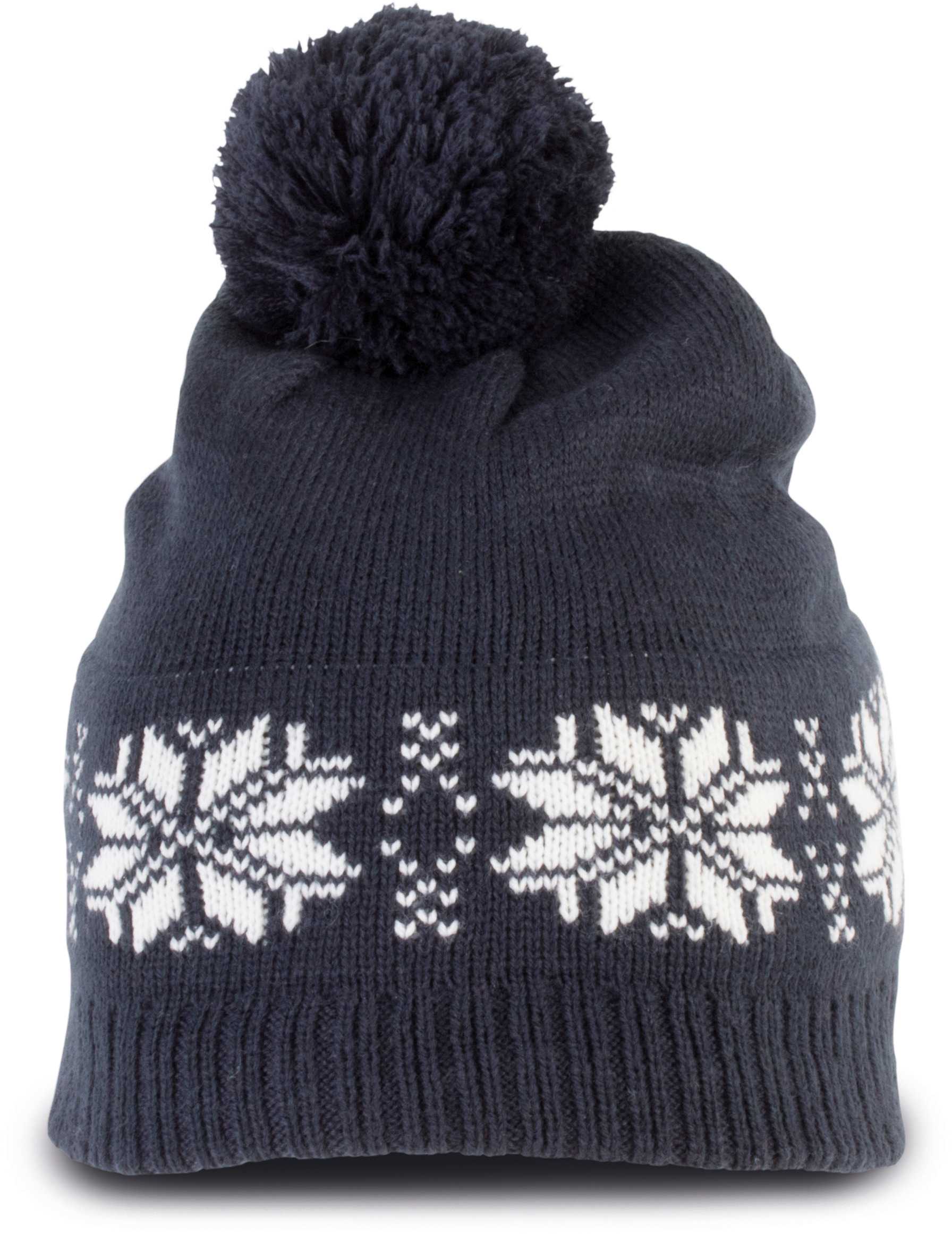 Gorro navideño de punto con estrellas Night Navy