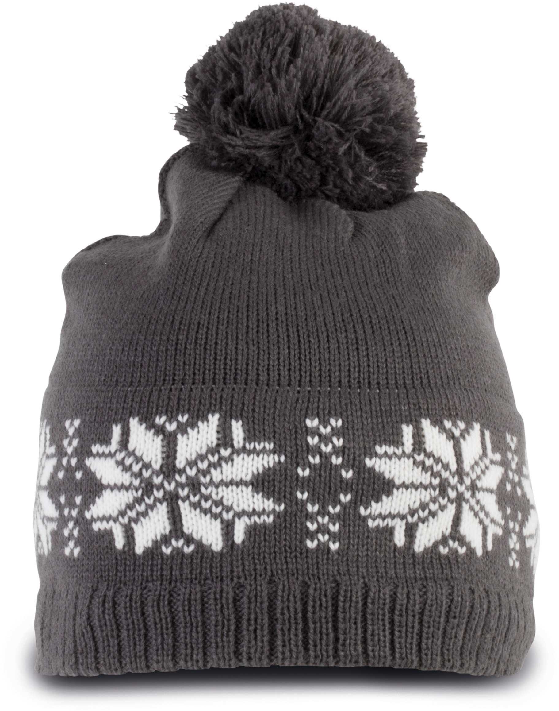 Gorro navideño de punto con estrellas Steel Grey