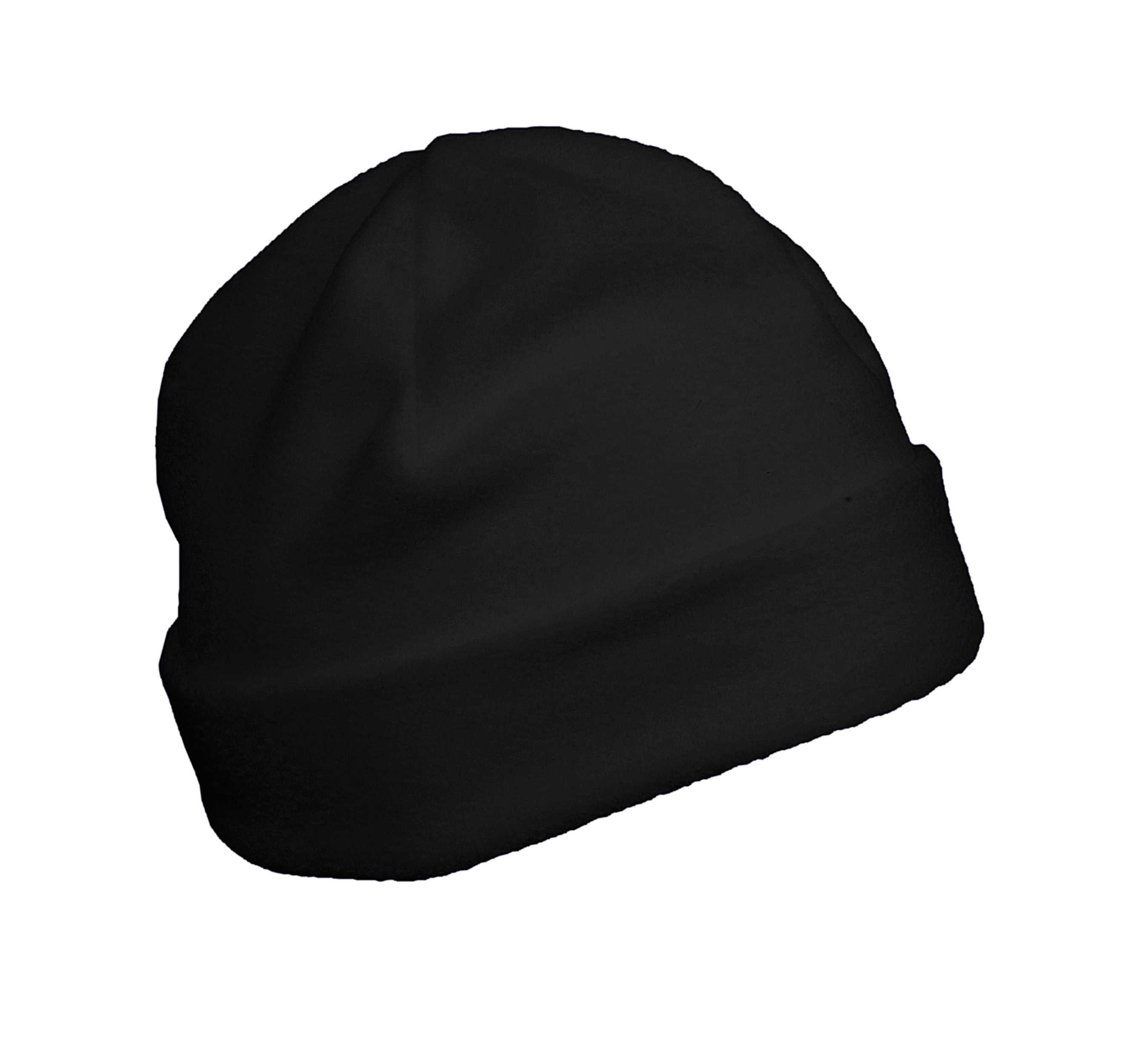 Gorro micropolar reciclado con dobladillo Black
