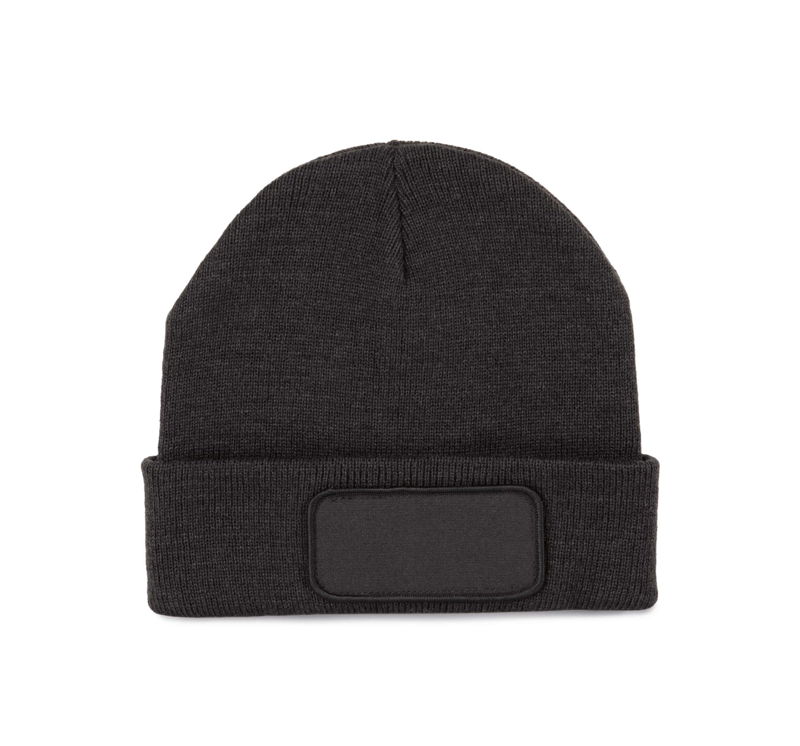 Gorro reciclado con parche Dark Grey