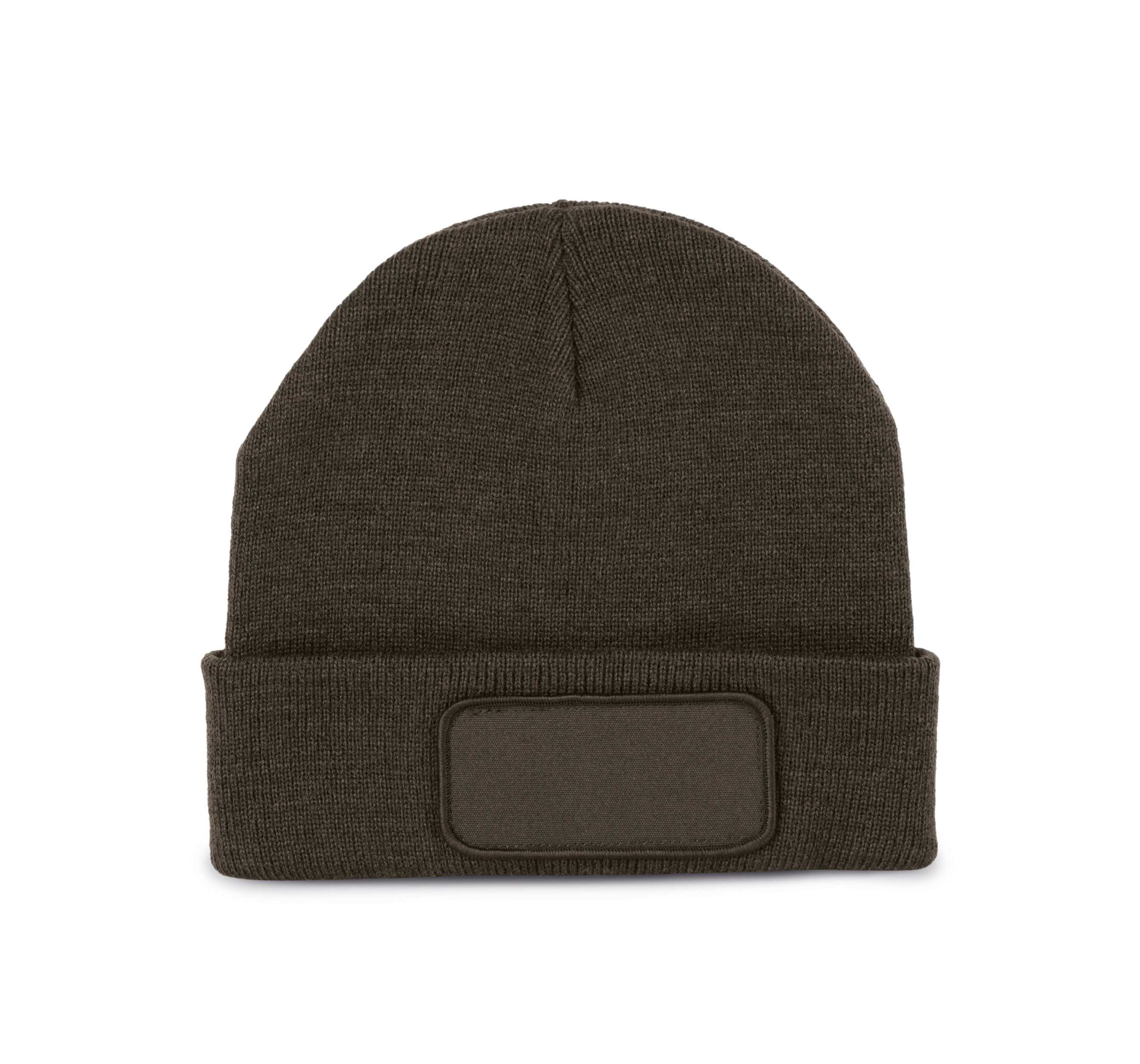 Gorro reciclado con parche Dark Khaki